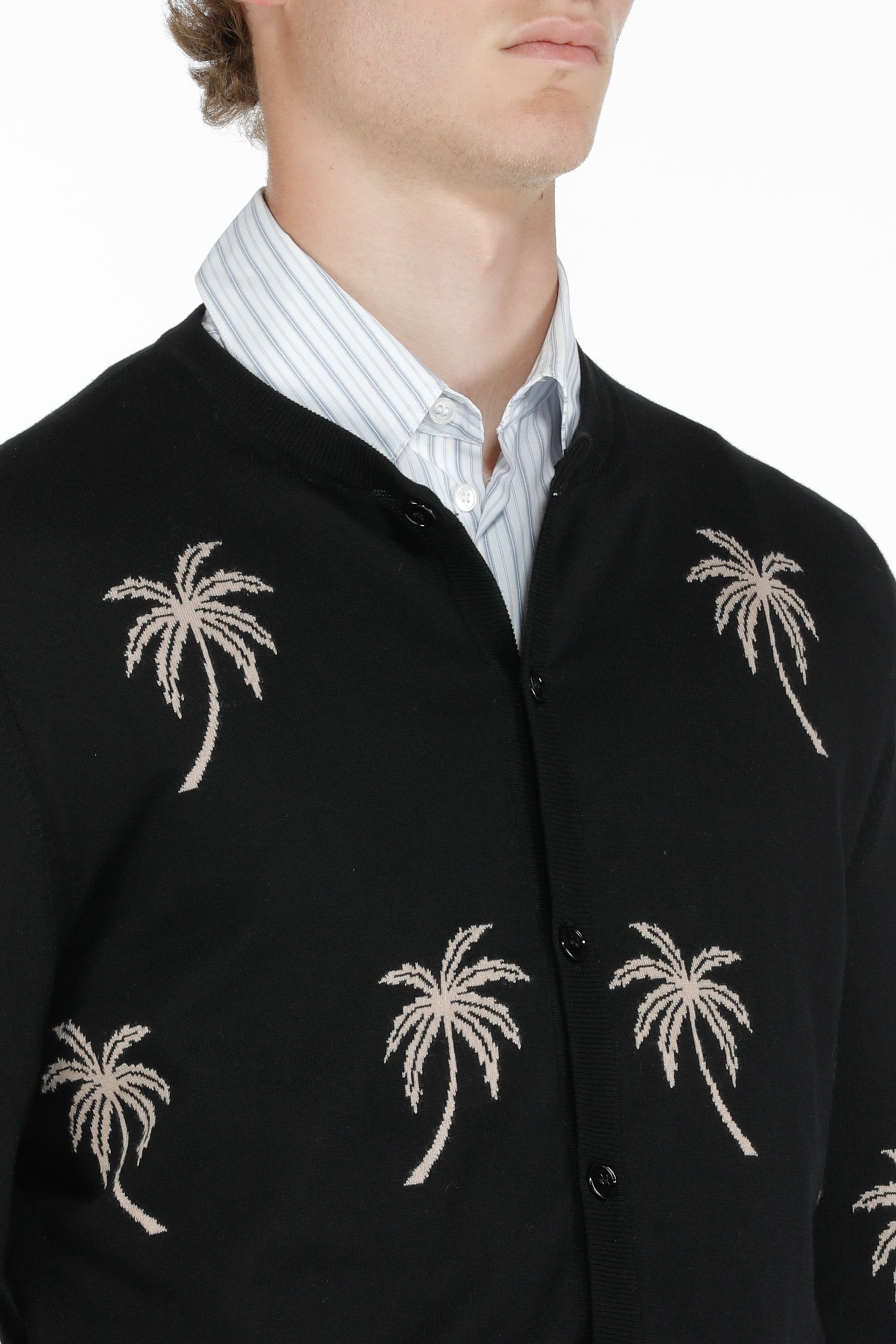 PALM TREE COTTON CARDIGAN - 5