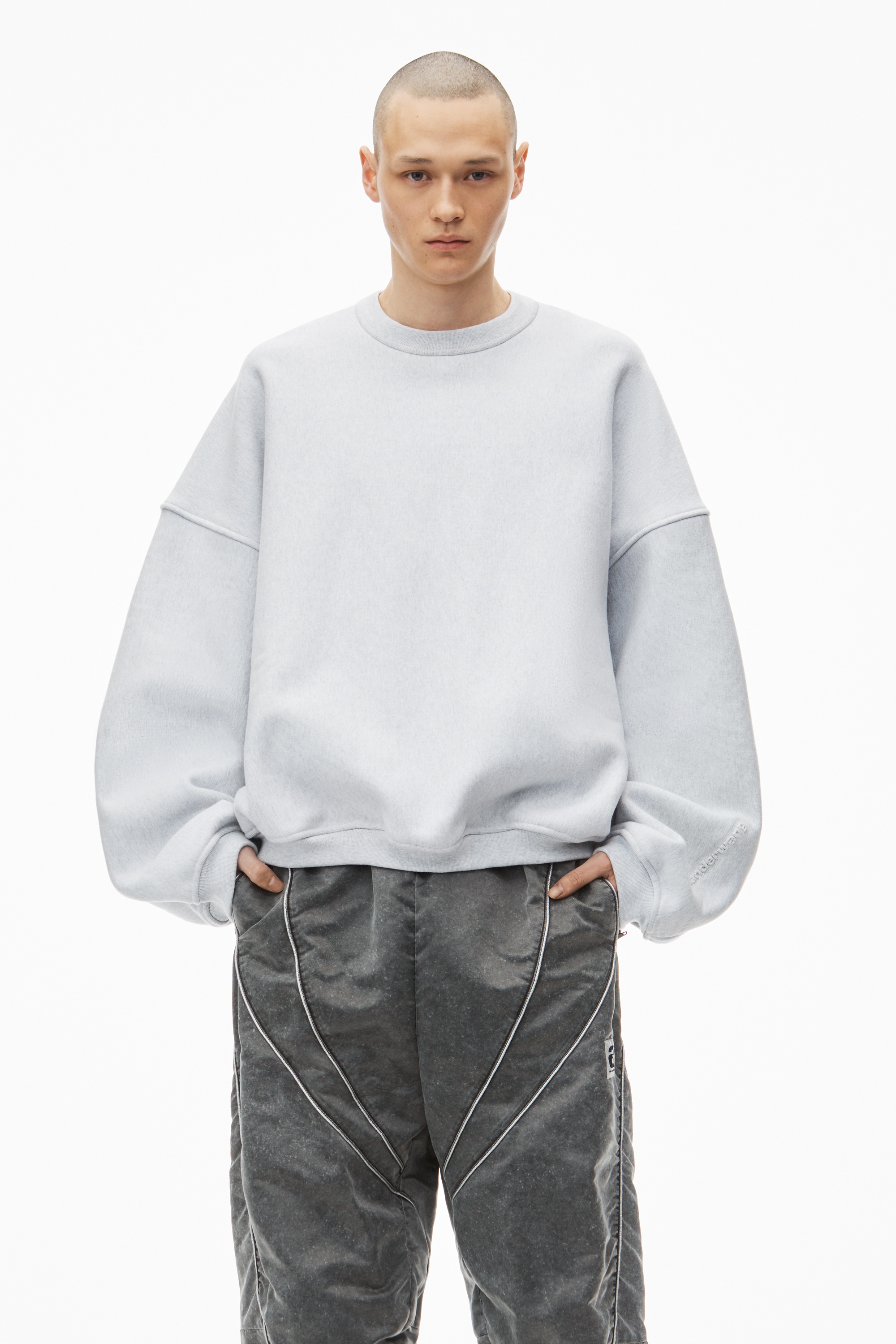 logo EMBROIDERED oversized sweatshirt in cotton - 2