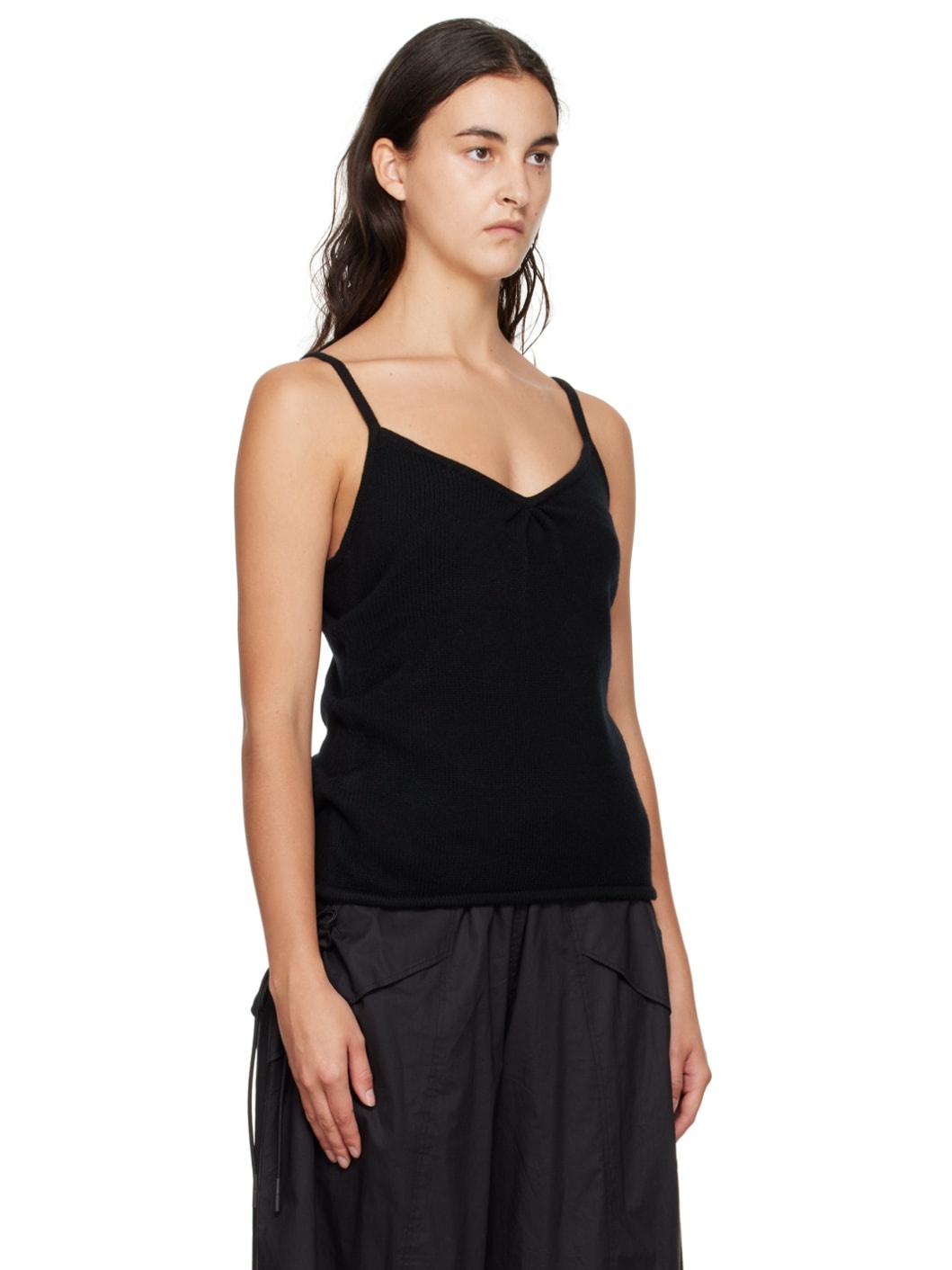 Black V-Neck Camisole - 2