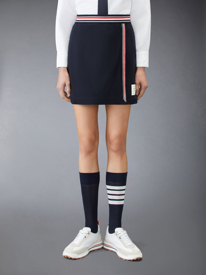 Thom Browne PIQUE RWB TRIM WRAP SKIRT outlook