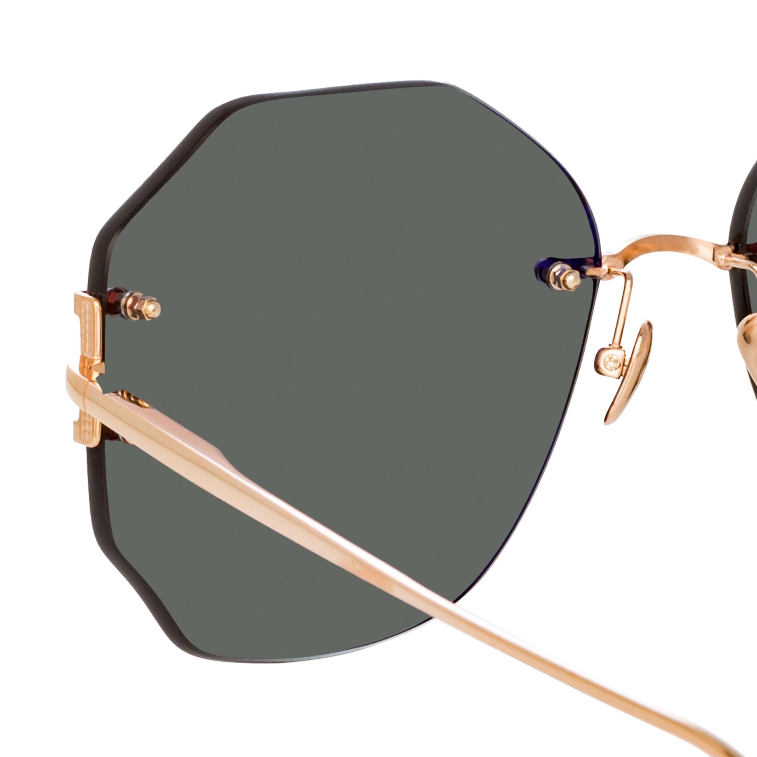 LISETTE OVERSIZED SUNGLASSES IN ROSE GOLD - 4