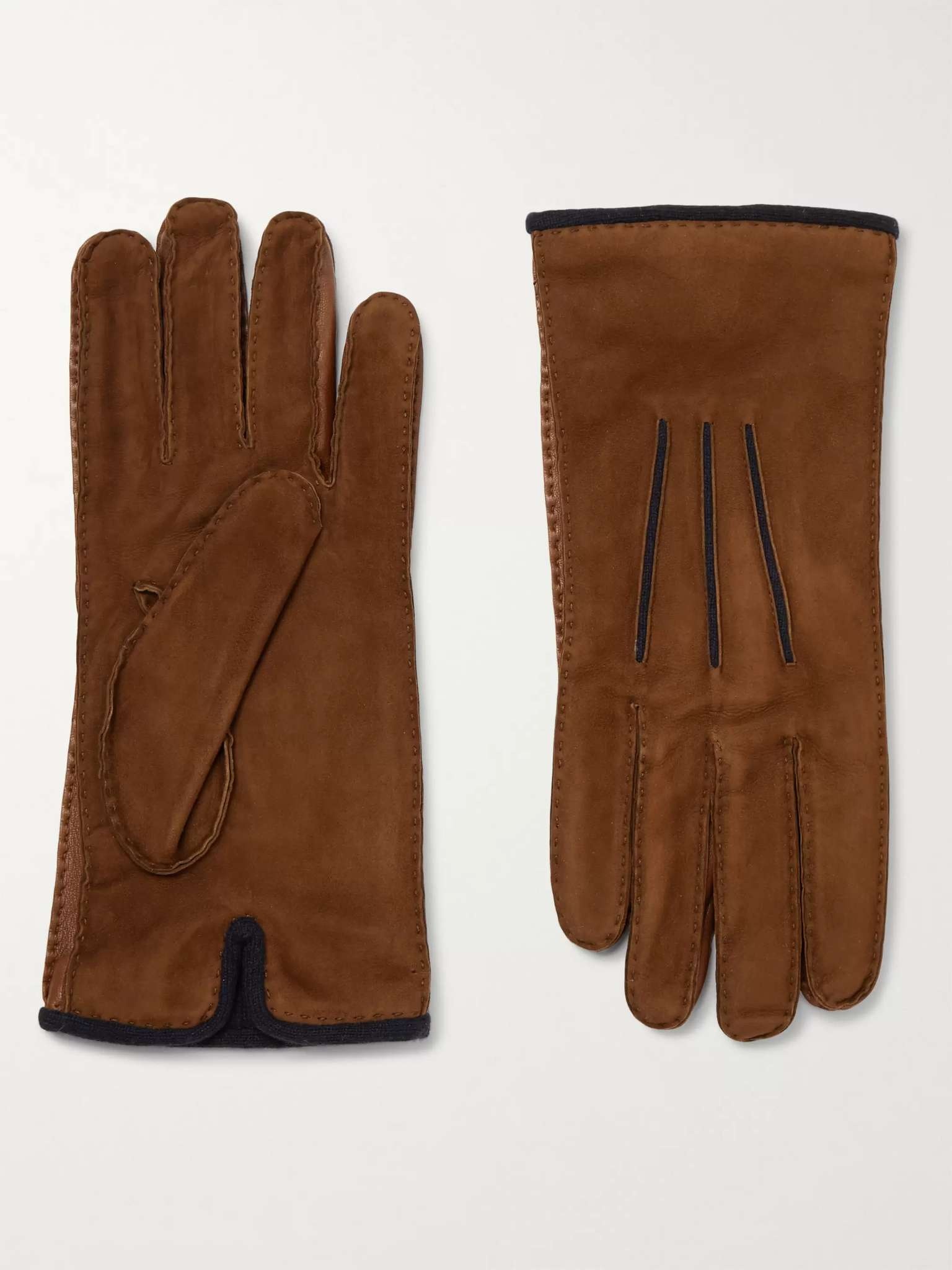 Archie Leather and Suede Gloves - 1