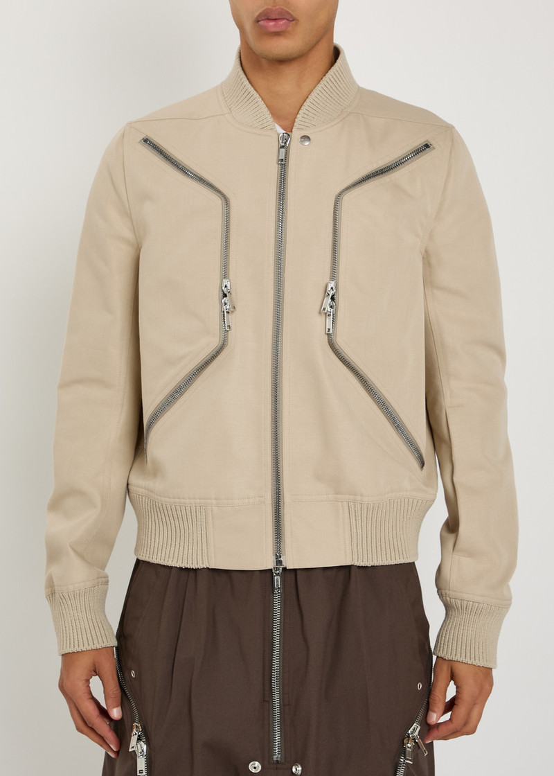 Rick Owens Rick Owens Heizer Flight Canvas Bomber Jacket outlook