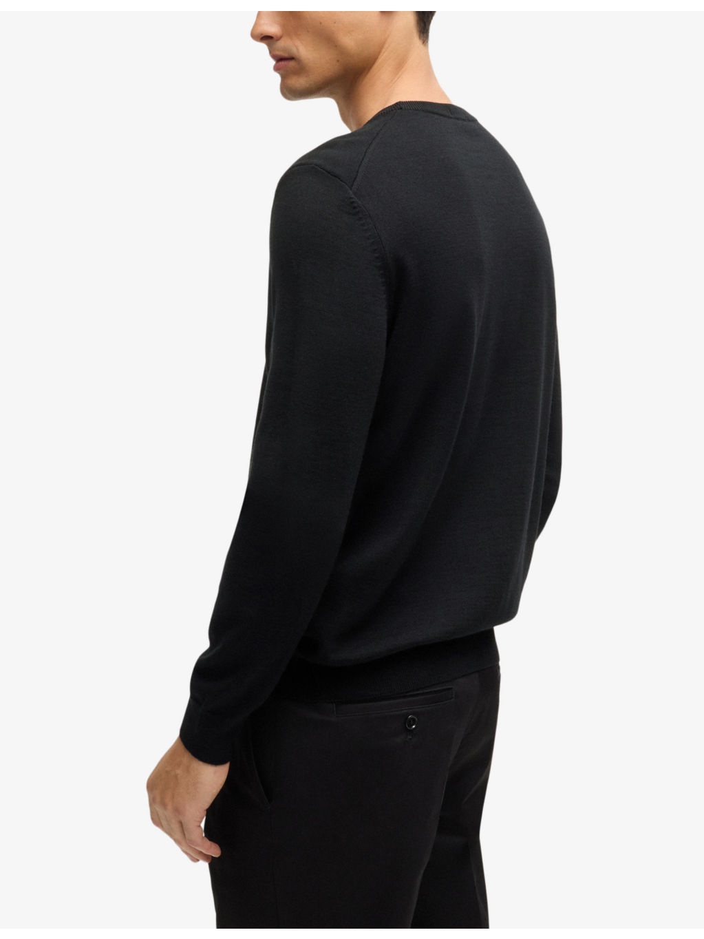 Embroidered-logo regular-fit wool knitted jumper - 4