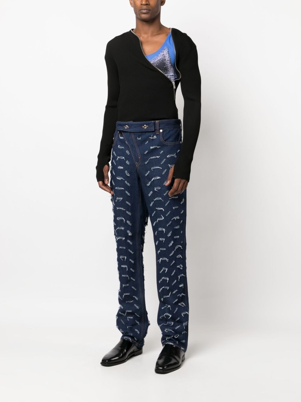 high-waist bootcut jeans - 2