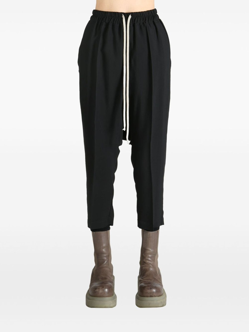 Rick Owens drawstring cropped trousers outlook