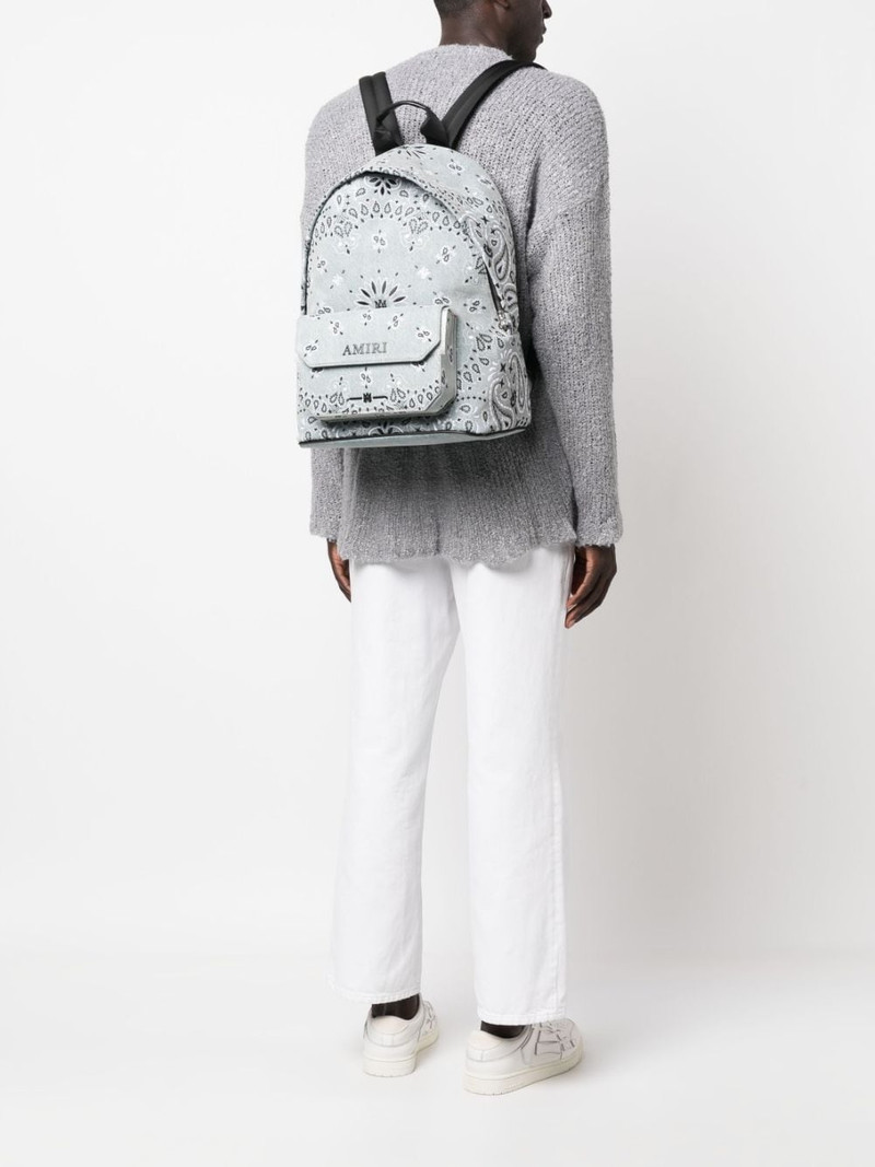 AMIRI Bandana denim backpack outlook