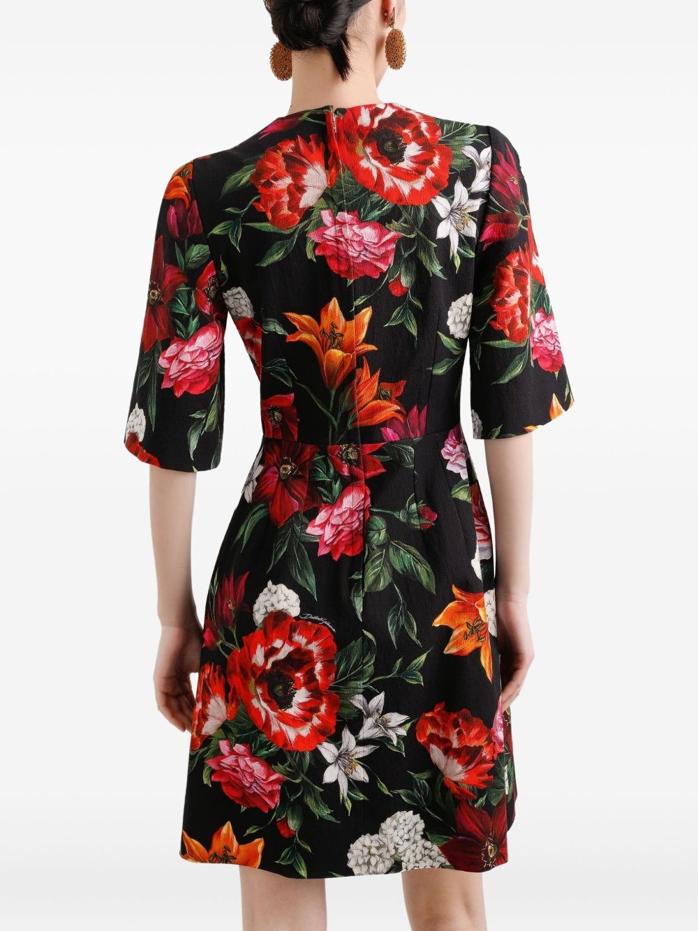floral-print mini dress - 5