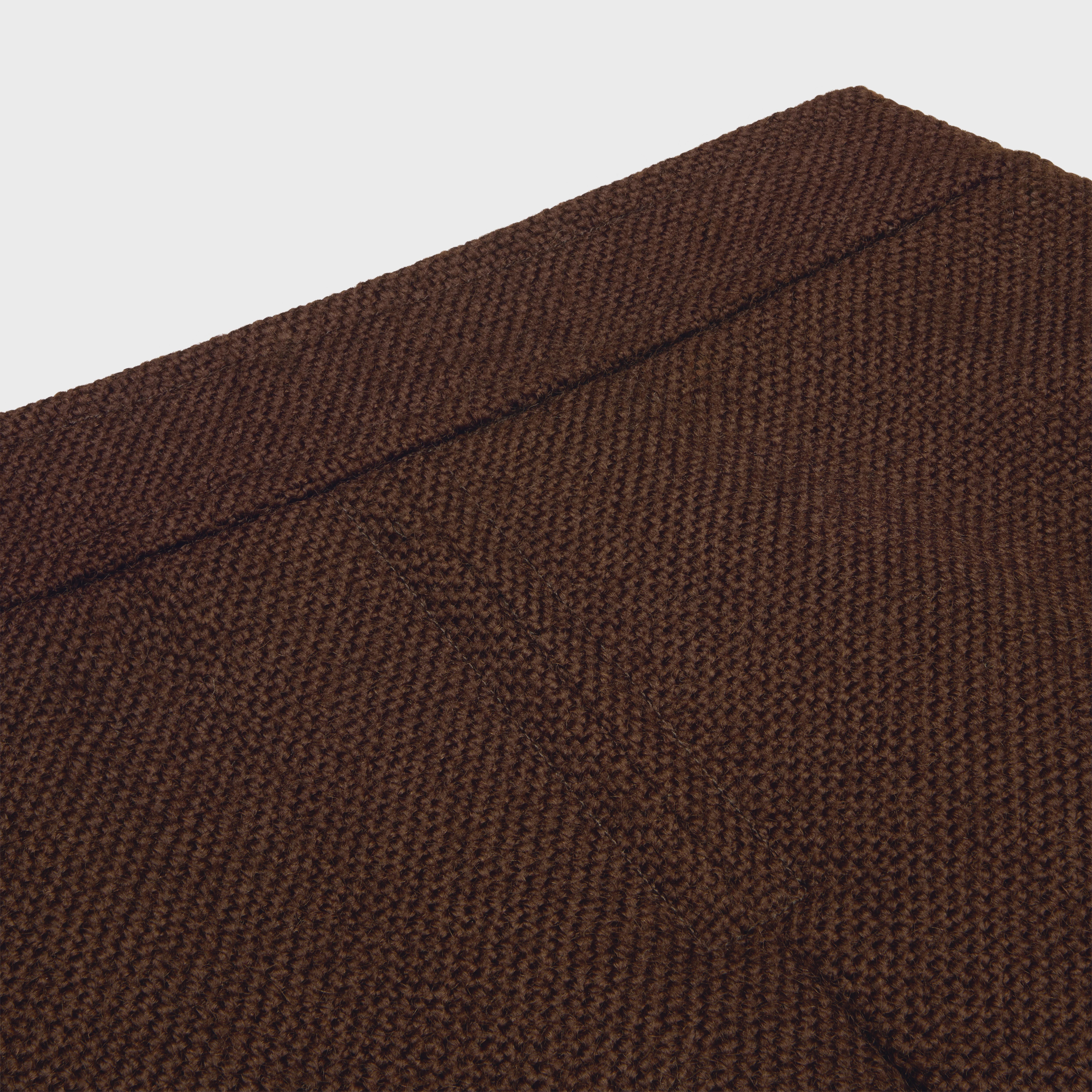 trapeze mini skirt in wool tweed - 3