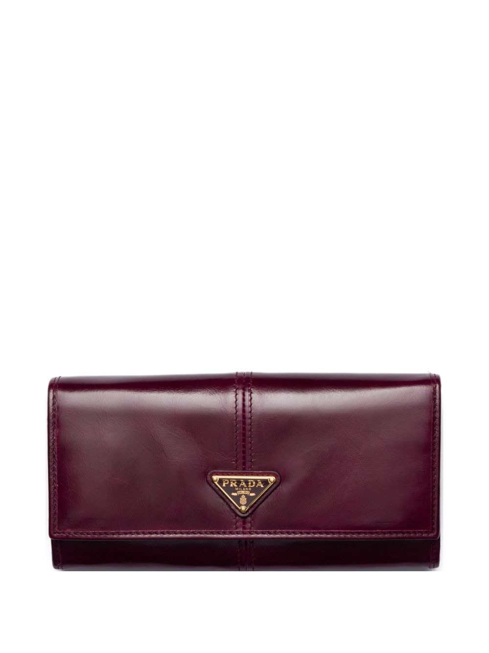 leather triangular-logo wallet - 1