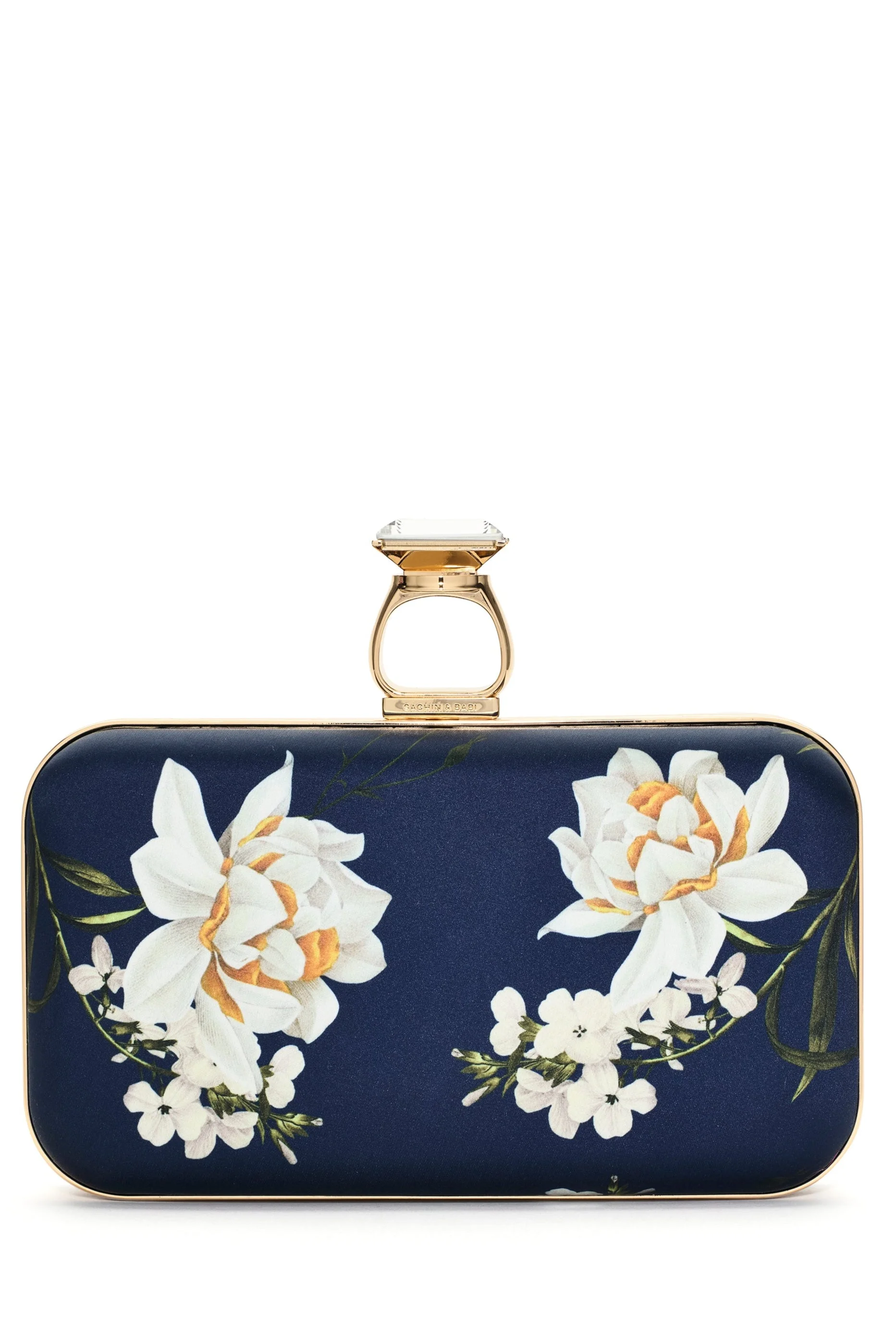 ON THE ROCKS CLUTCH - NAVY NARCISSUS - 1