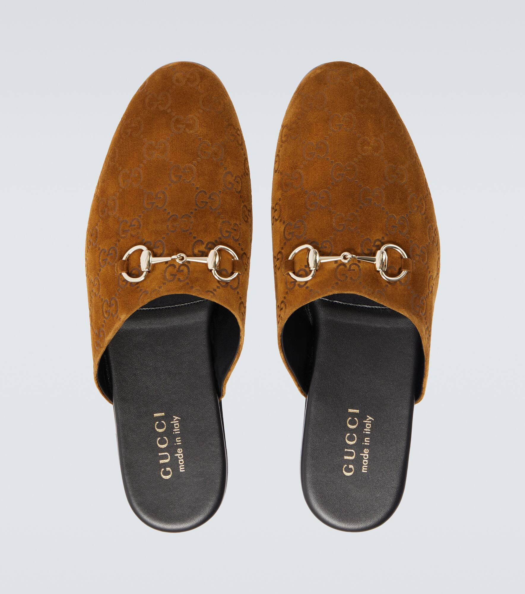 GG Horsebit suede mules - 4