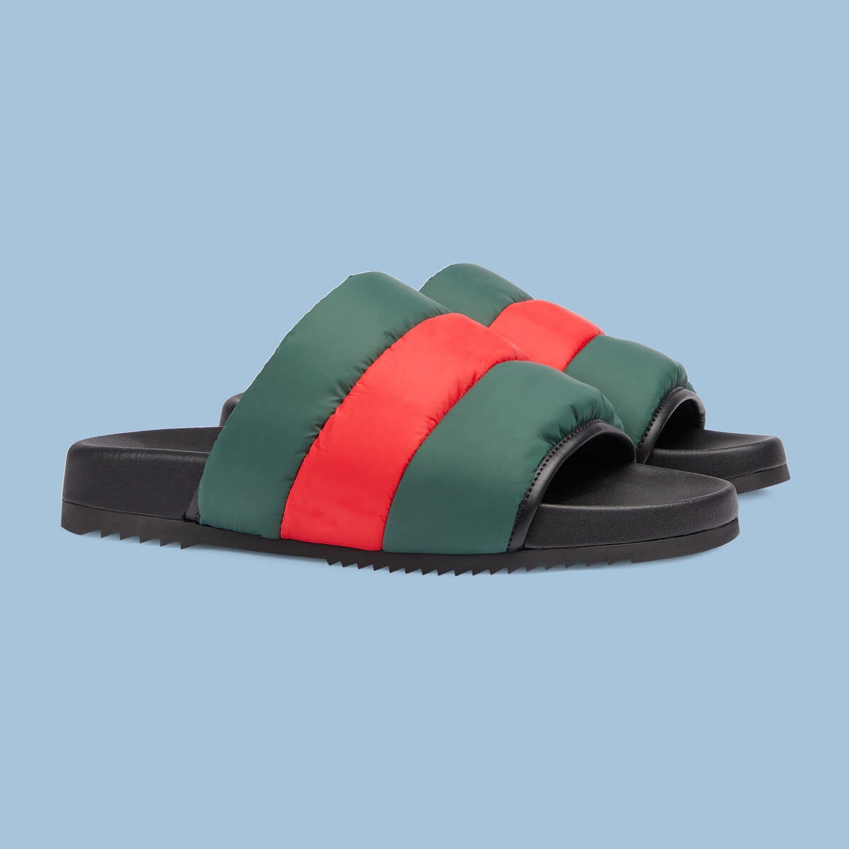 Gucci Stripe Rubber Slide Sandal in White for Men