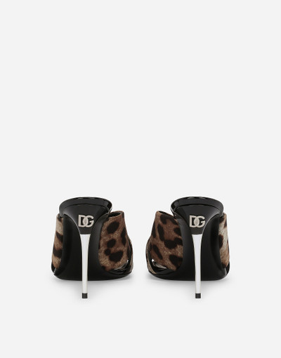 Dolce & Gabbana Leopard-print satin mules outlook