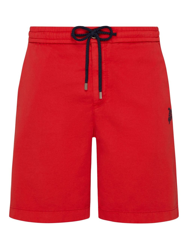 Turtle-embroidered shorts 1