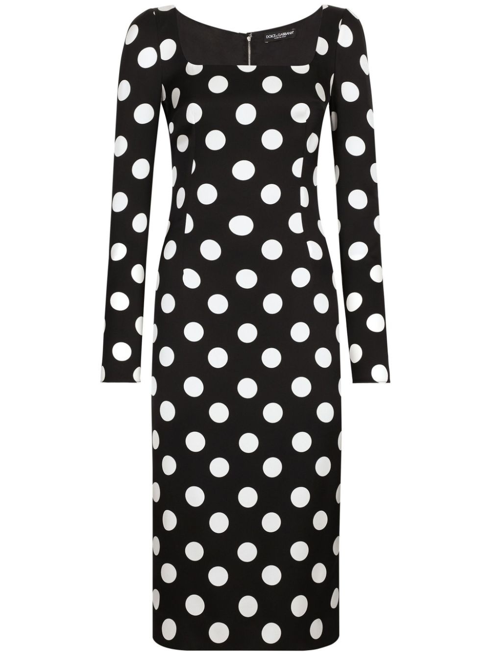 polka dot-print midi dress - 1