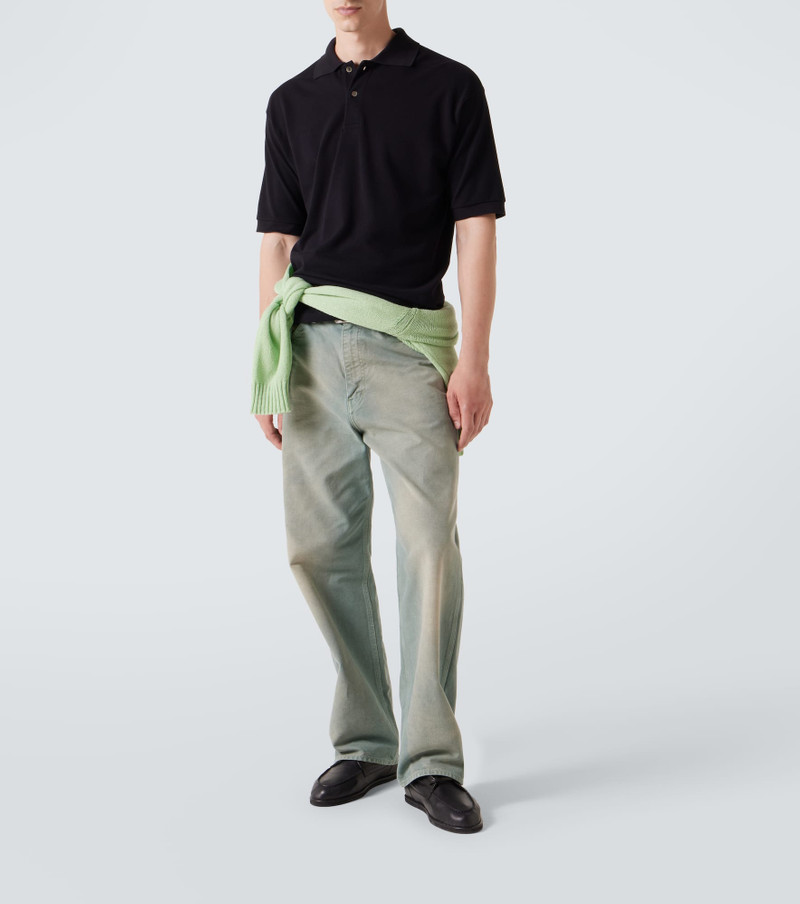 AURALEE Cotton piqué polo shirt outlook