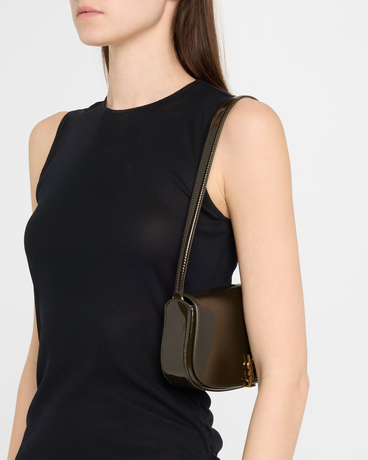 Mini YSL Flap Shoulder Bag in Patent Leather - 2