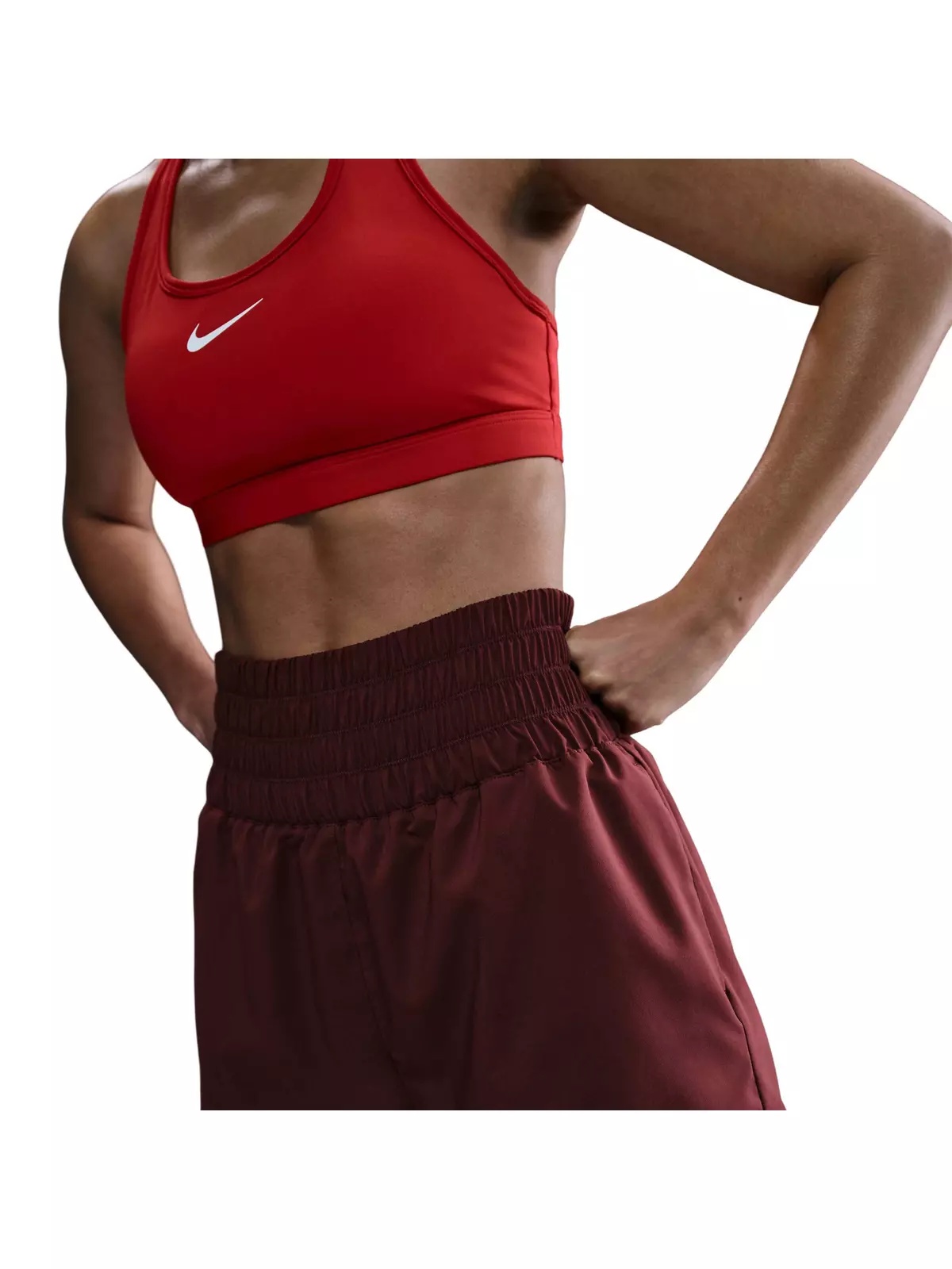 Women's One Dri-FIT ULtra High-Waisted 3" Brief-Lined Shorts - Red - 1