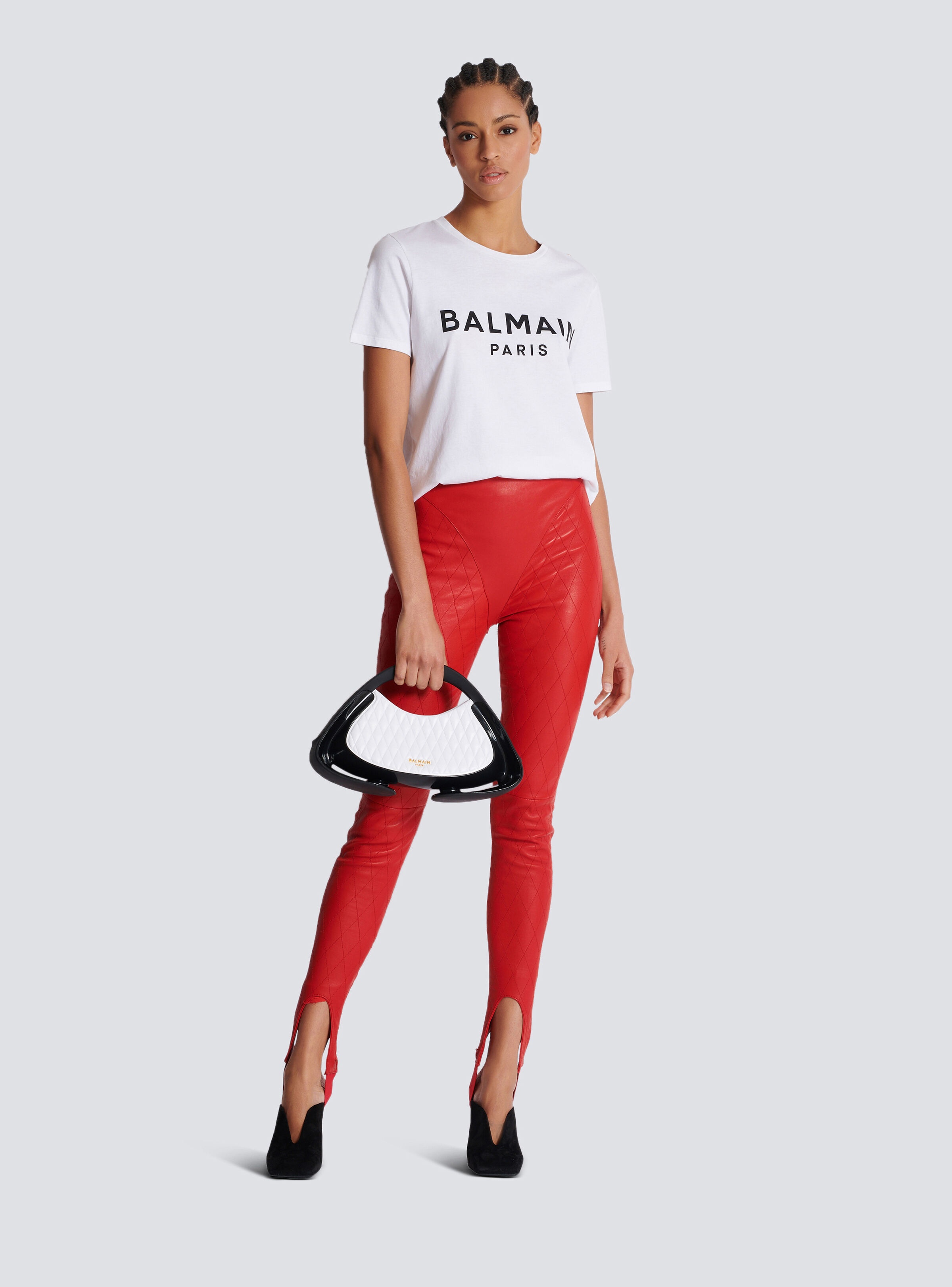 Eco-designed cotton T-shirt with Balmain logo print - 2