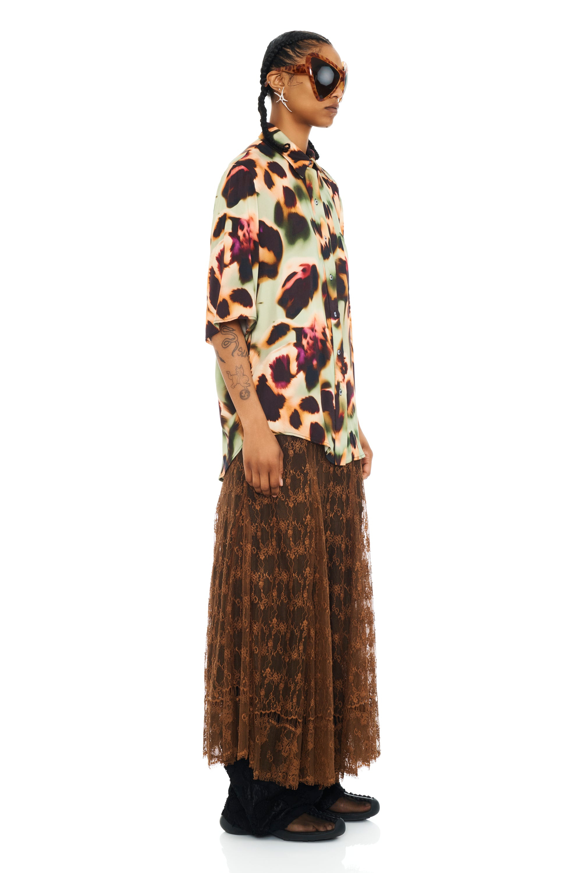 DRIPPY LEOPARD SUNNY BUTTON UP - 2
