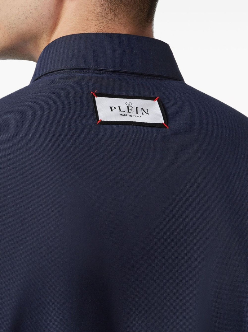 skull-embroidered poplin shirt 5