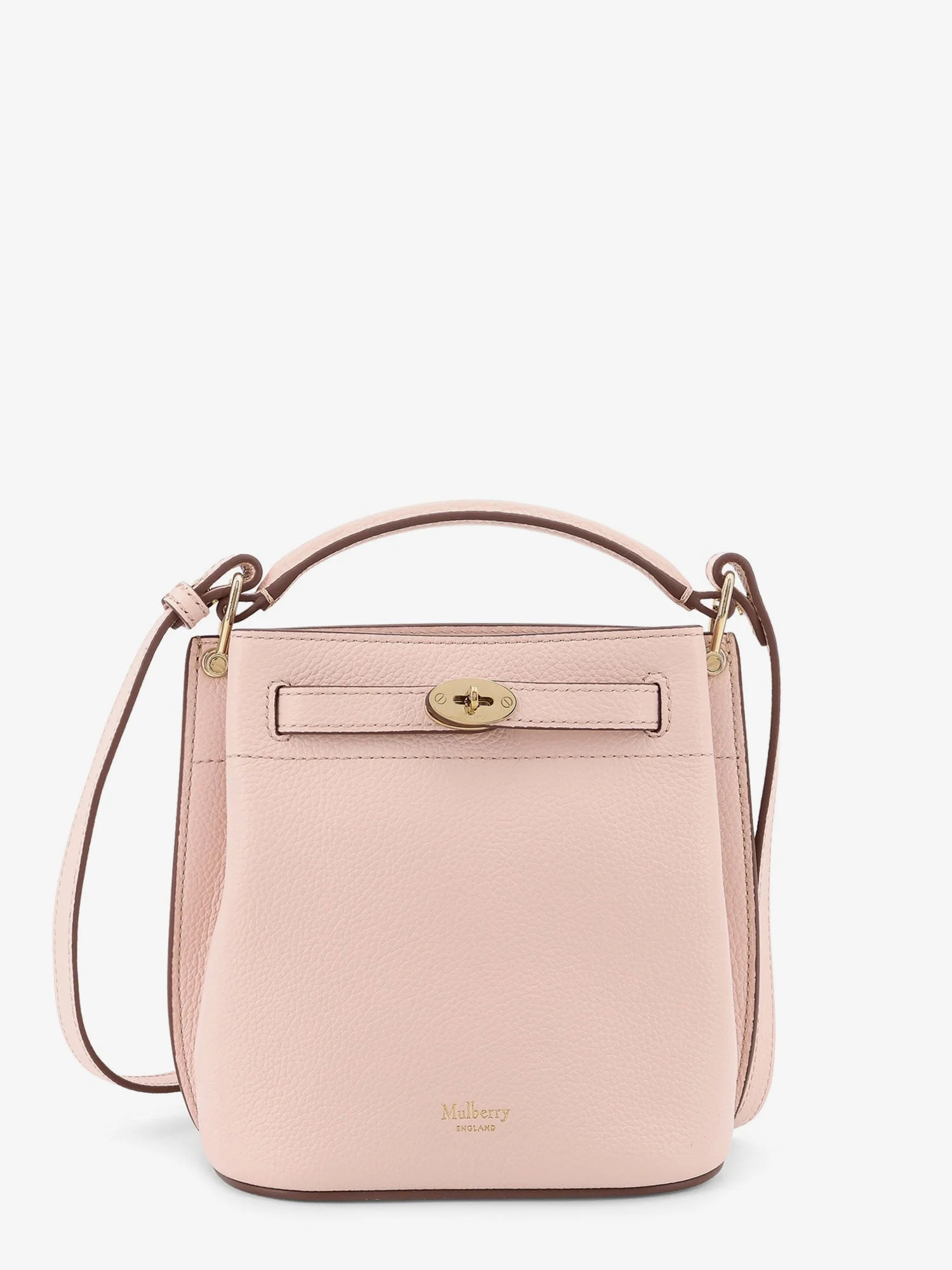 Mulberry Leather Bucket Bag With Logo - 1
