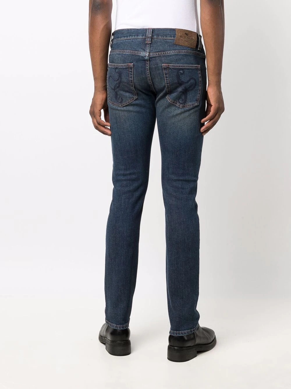 faded slim-fit jeans - 4