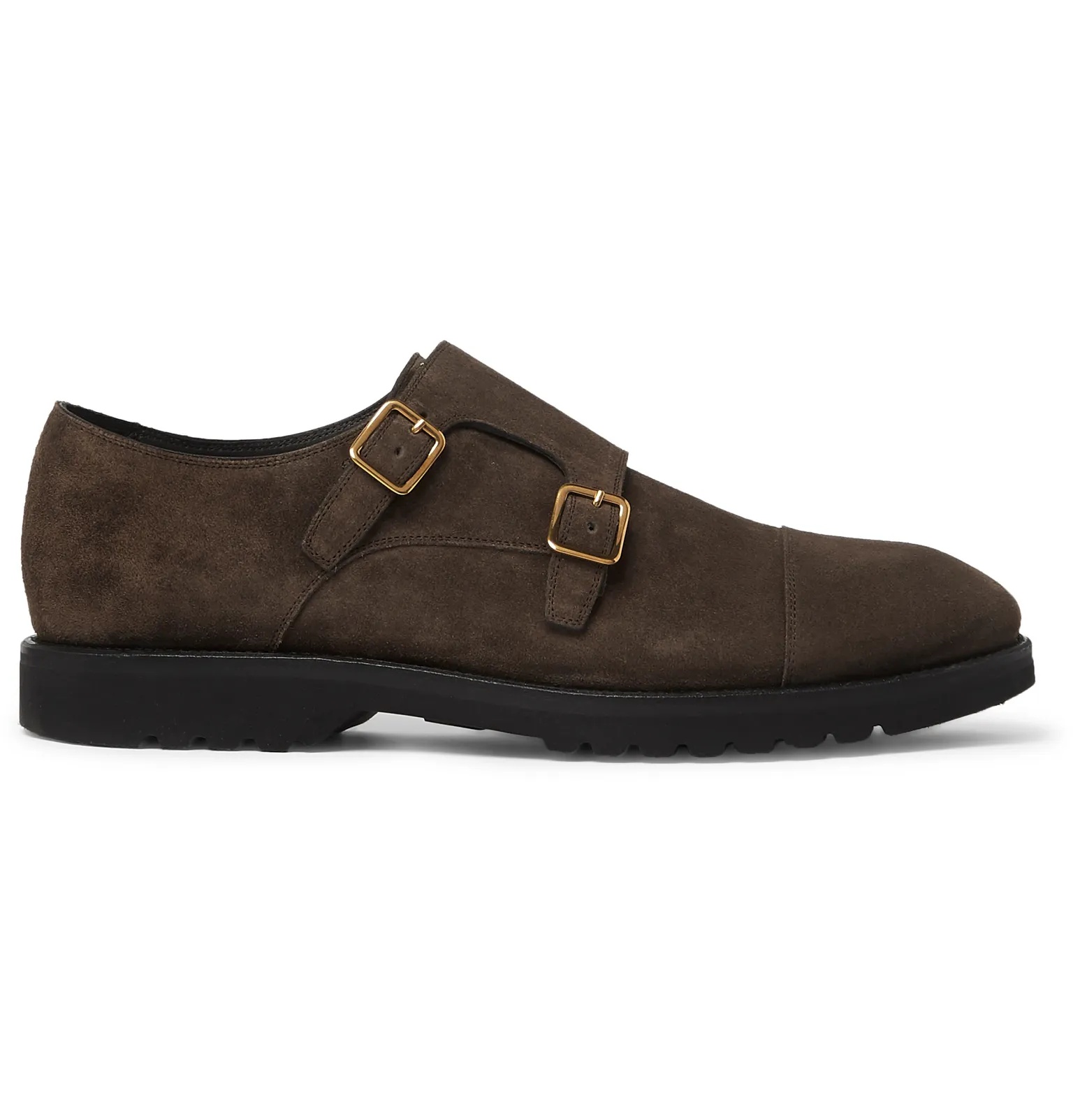 Kensington Suede Monk-Strap Shoes - 1