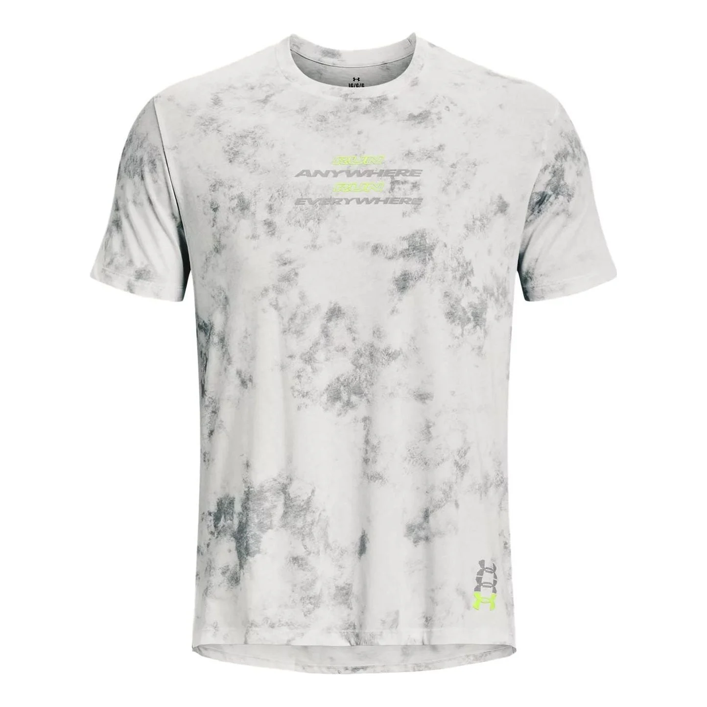 Under Armour Run Anywhere T-Shirt 'Grey Lime' 1376500-006 - 1