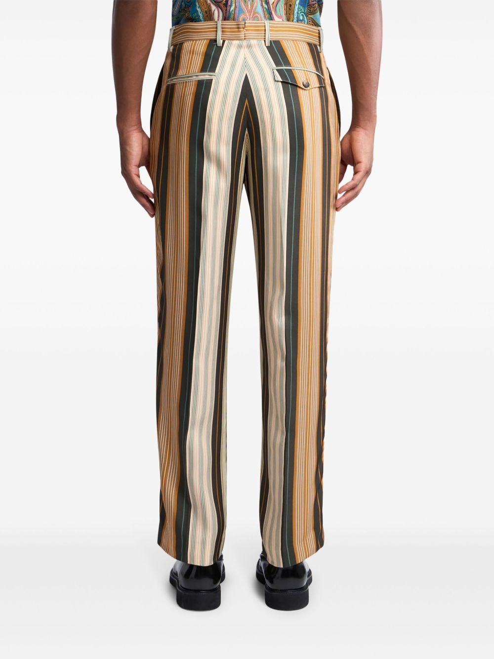 striped straight-leg trousers - 4