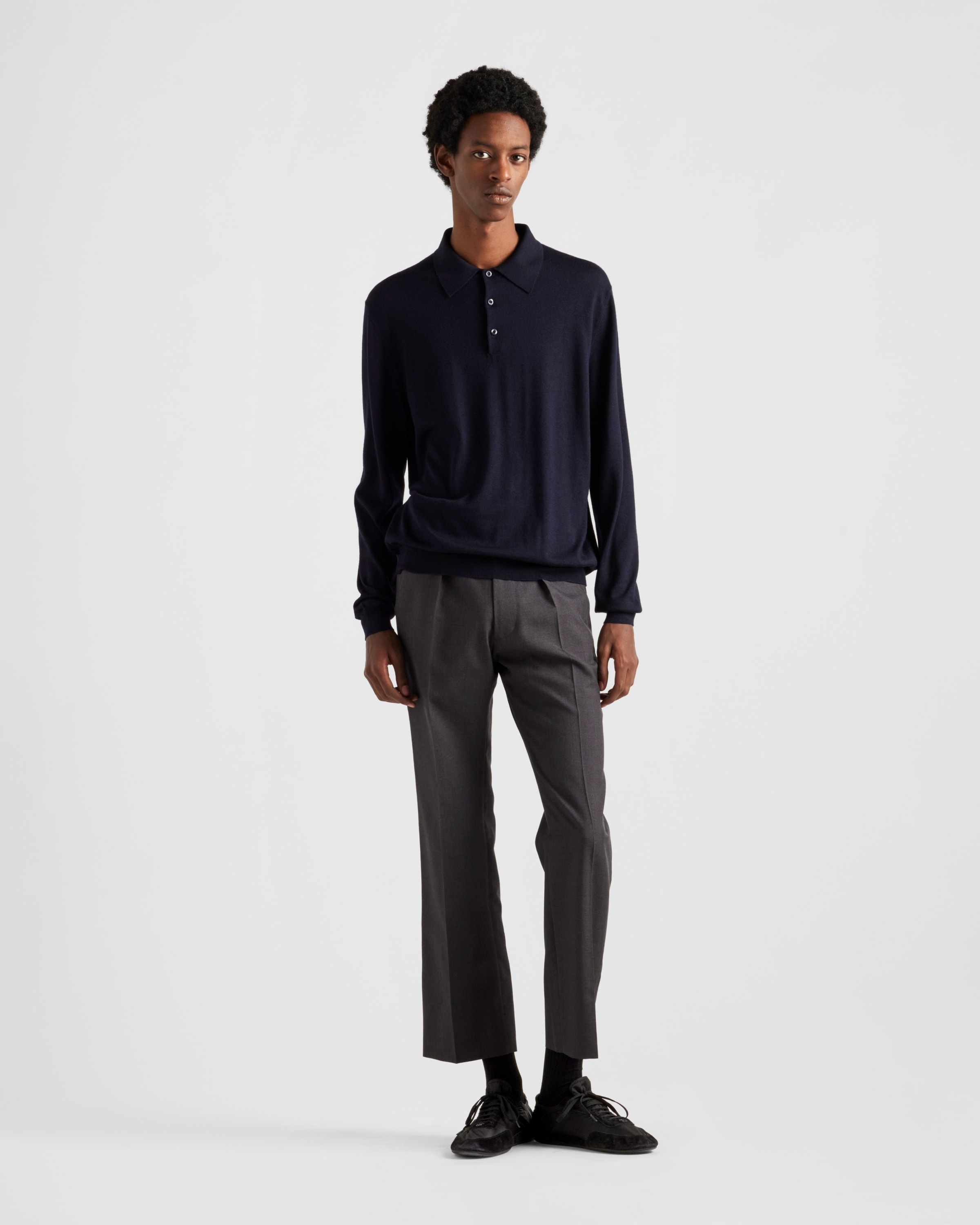 Cashmere and silk polo shirt - 2