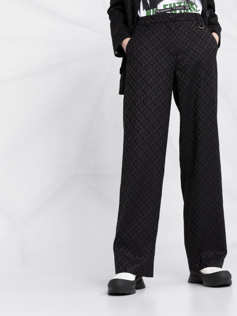 moon-print tailored trousers - 5