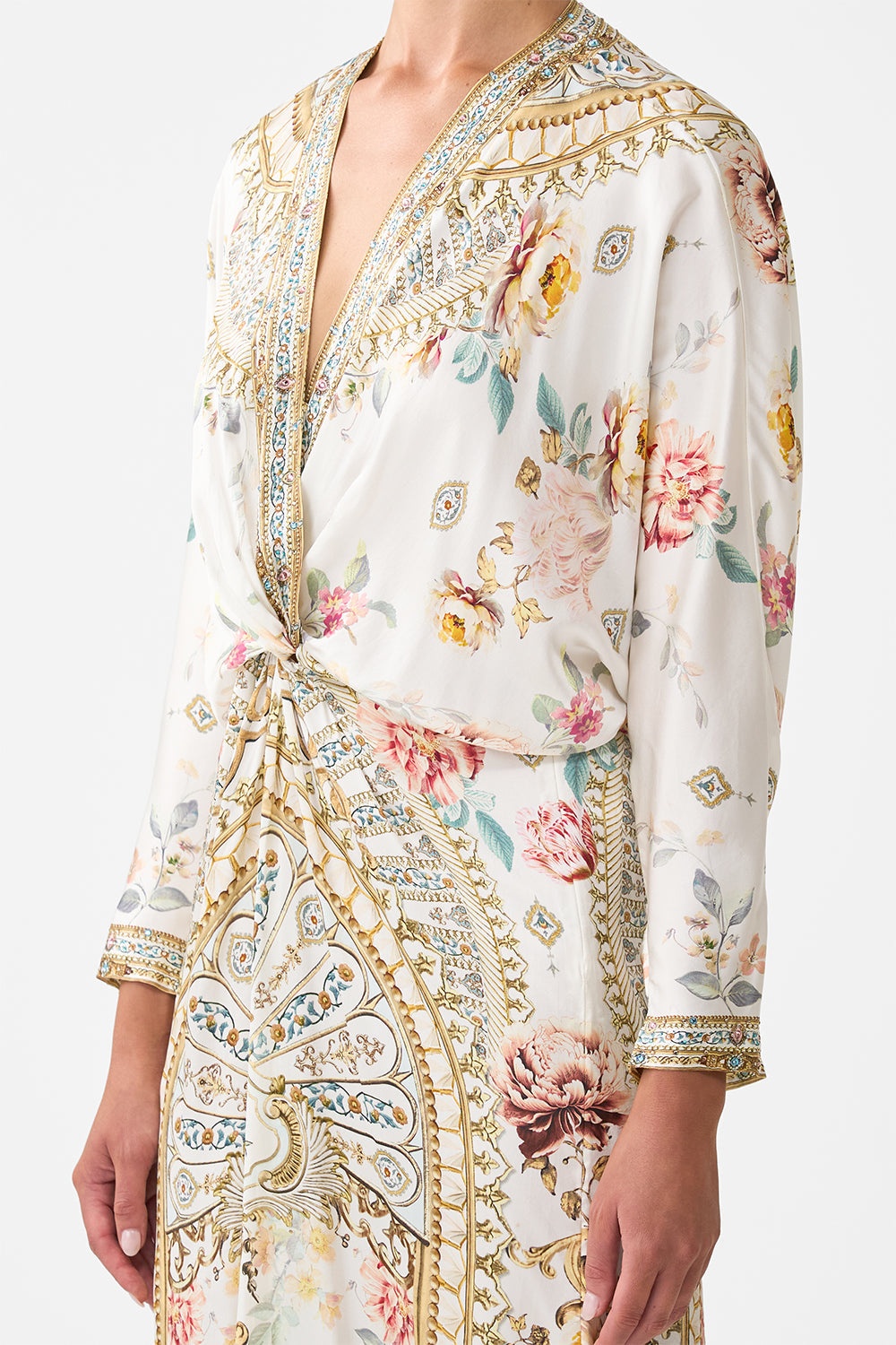 TWIST FRONT BATWING DRESS - 5