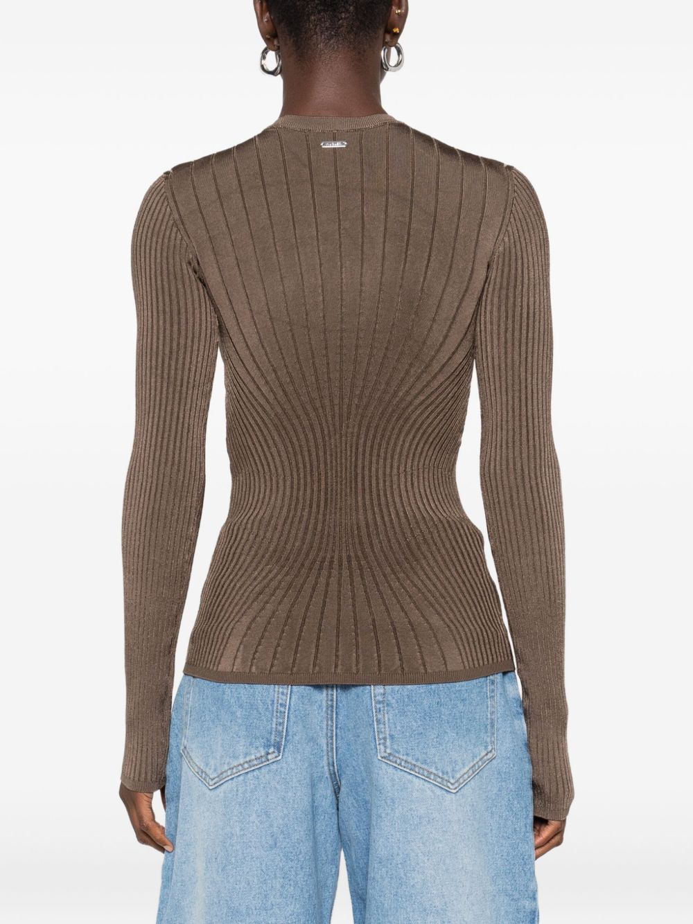 ribbed round-neck sweater - 4