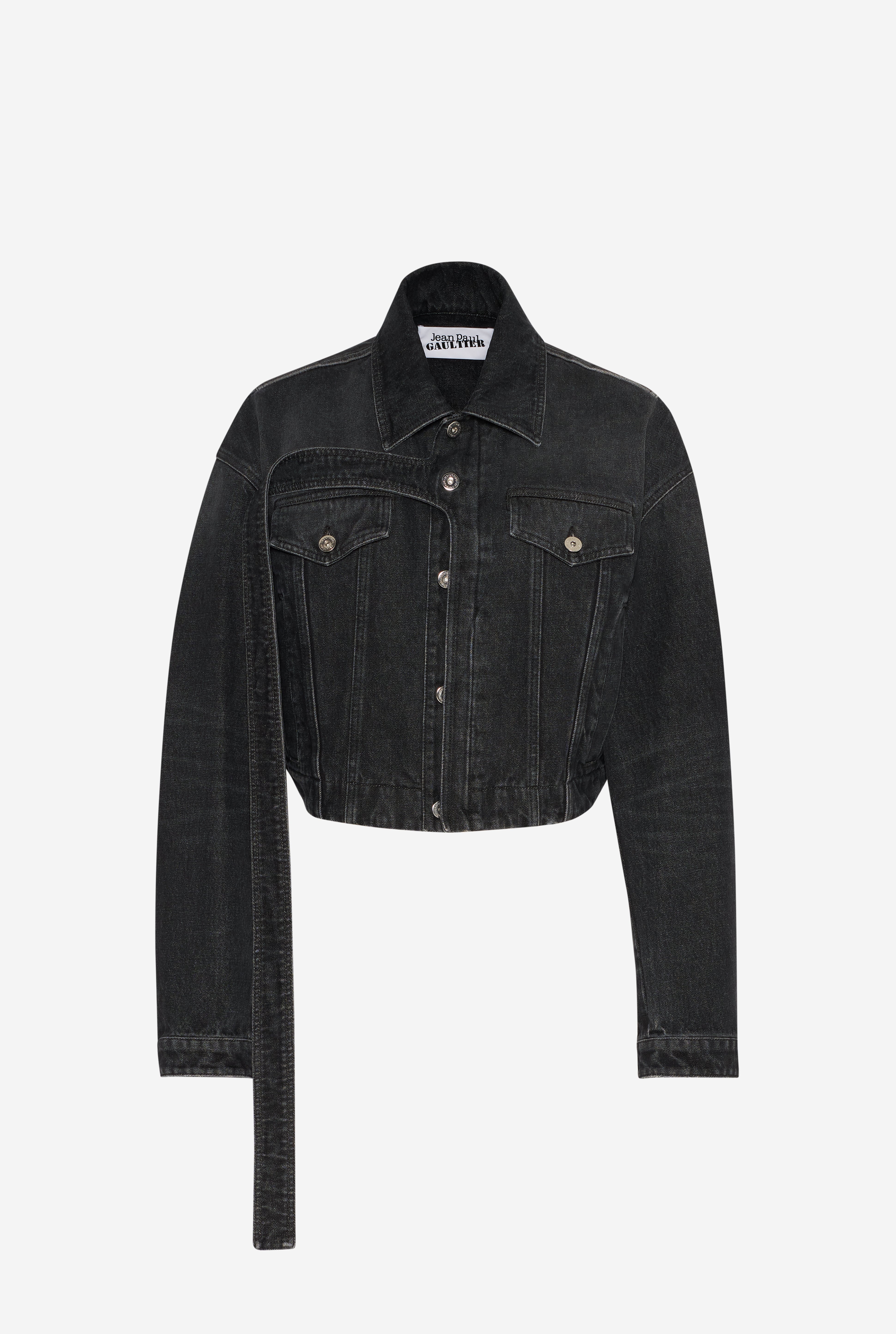 THE BLACK DENIM STRAP JACKET - 9