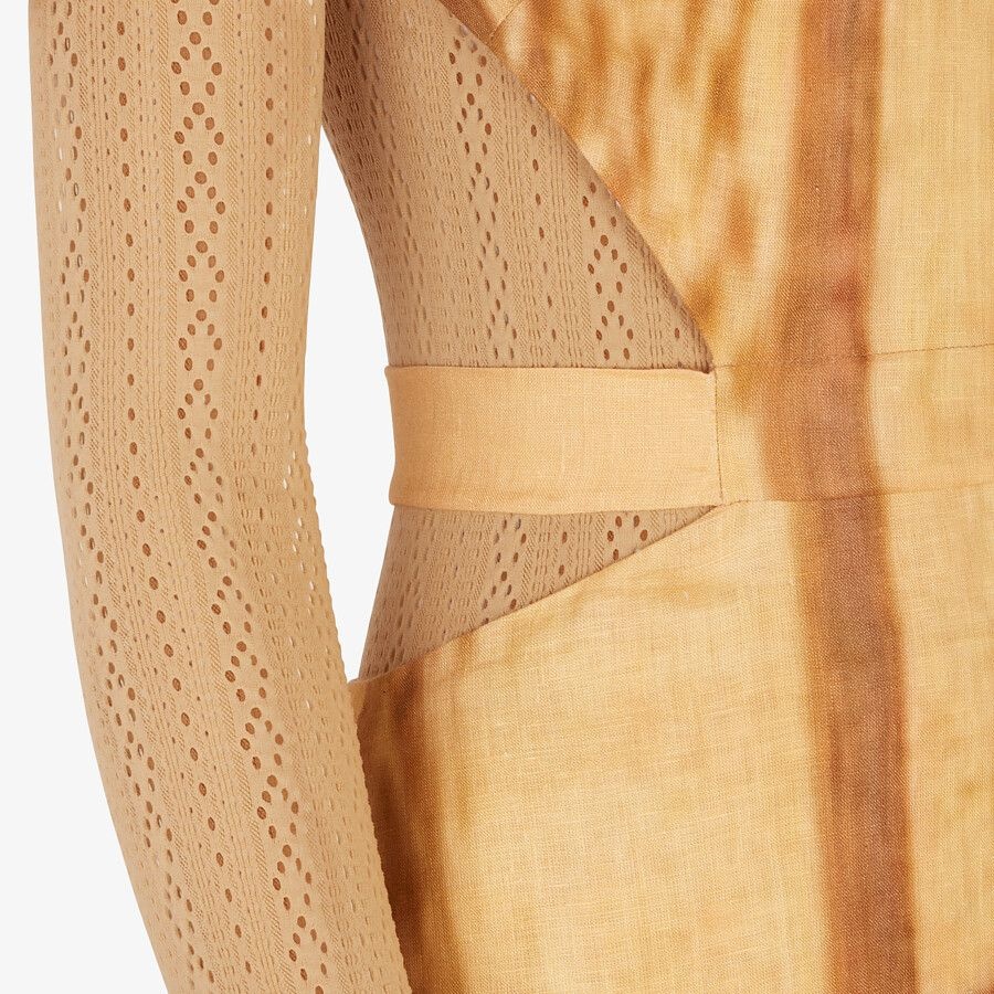 Yellow linen dress - 3