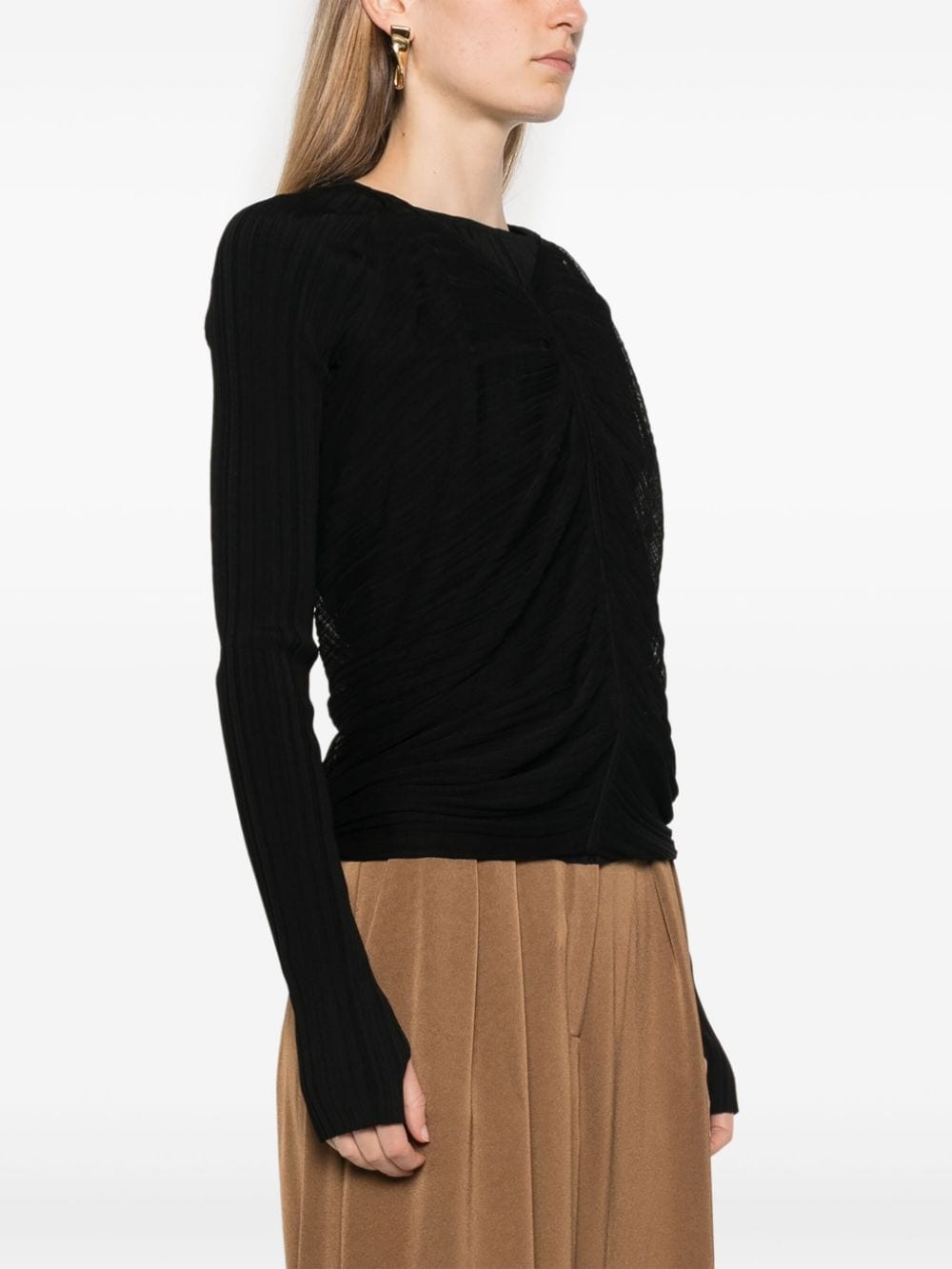 plissé blouse - 3