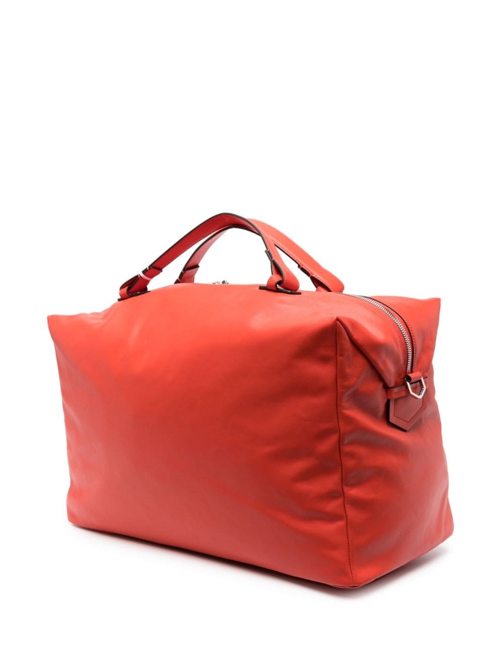 logo-print leather luggage bag - 2