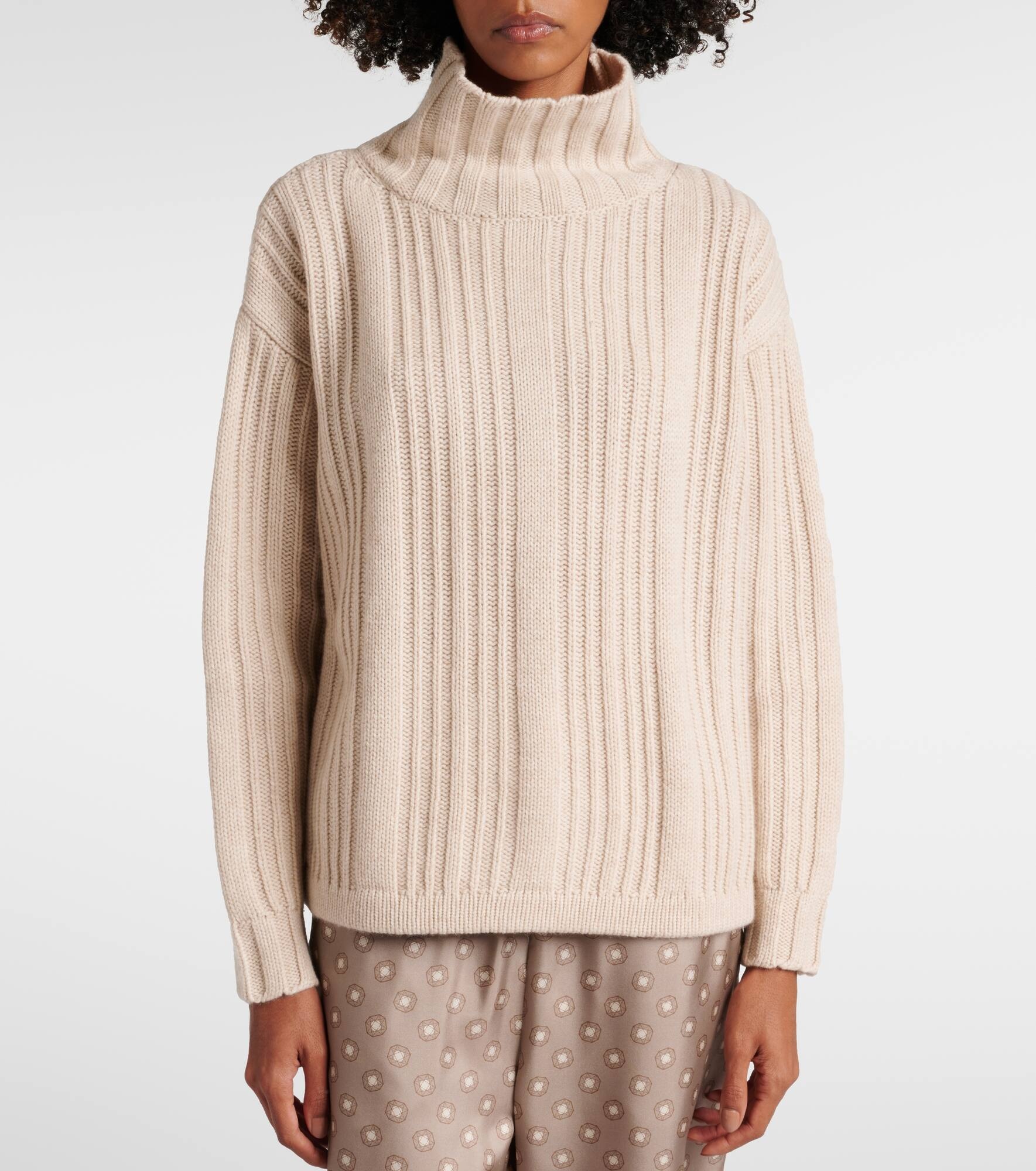 Vitalba wool and cashmere turtleneck sweater - 5