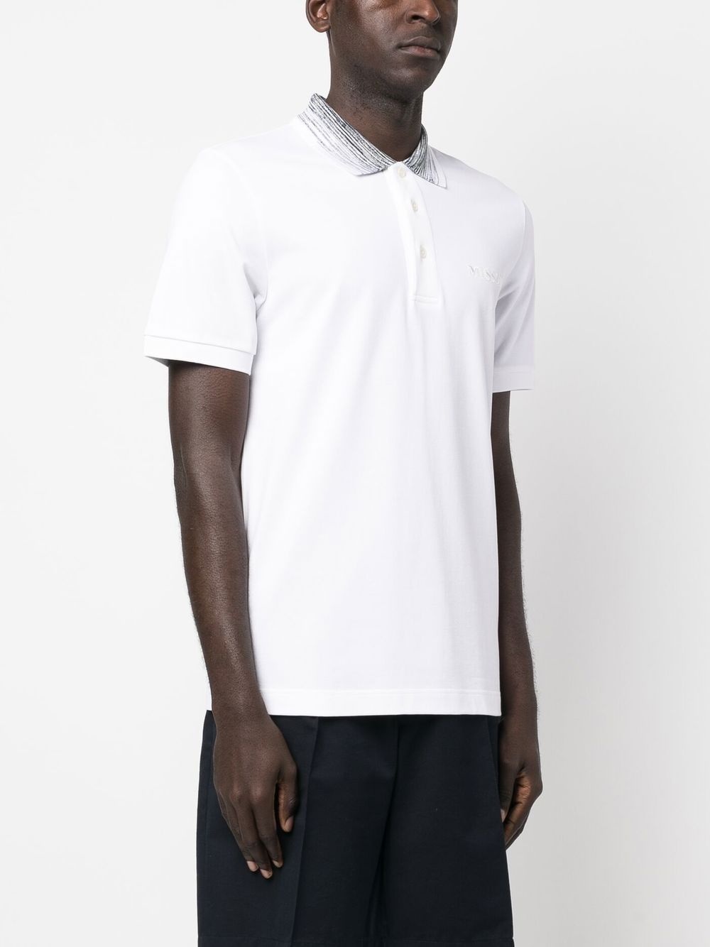 zig-zag collar polo shirt - 3