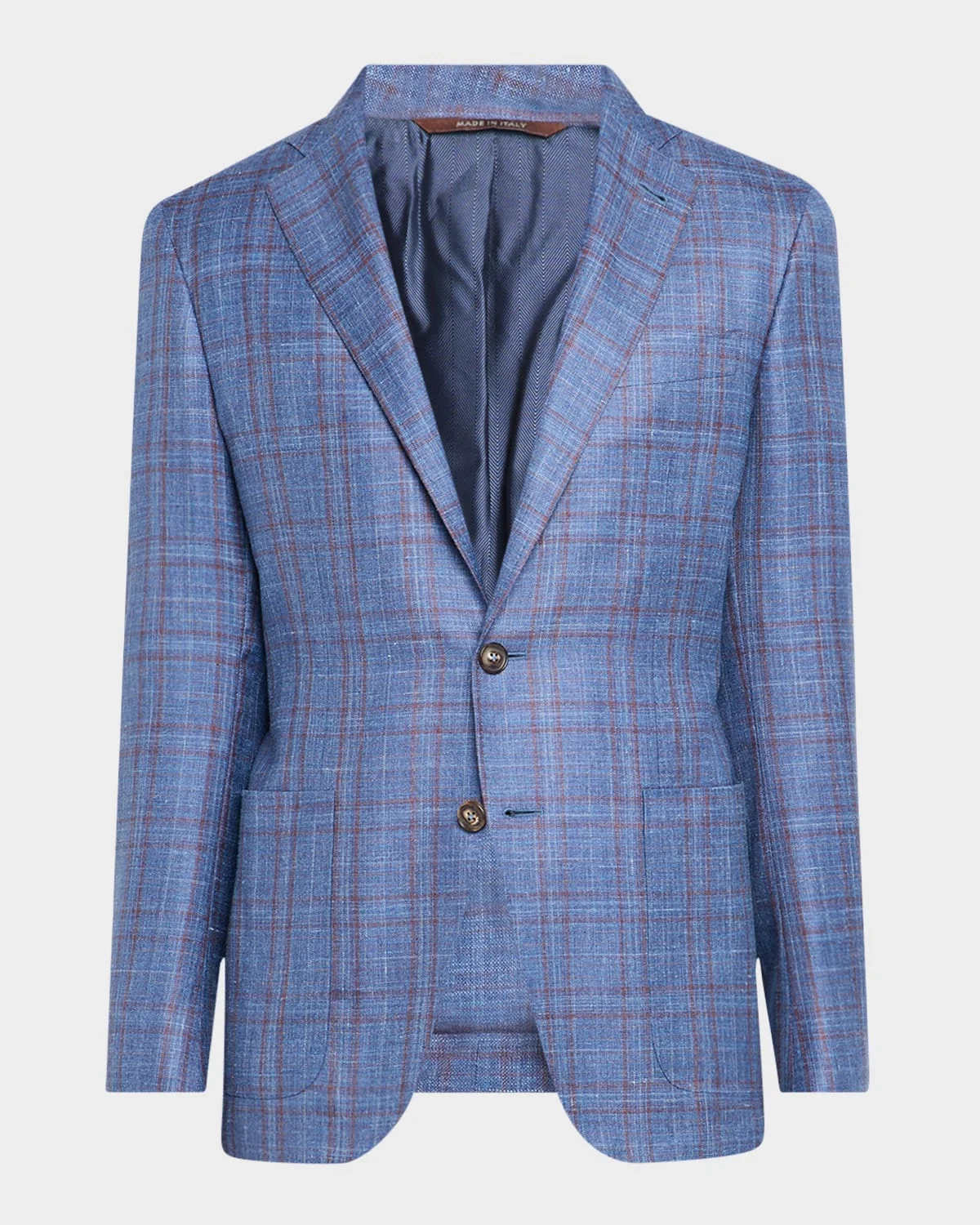 Men's Check Single-Breasted Sport Coat - 1