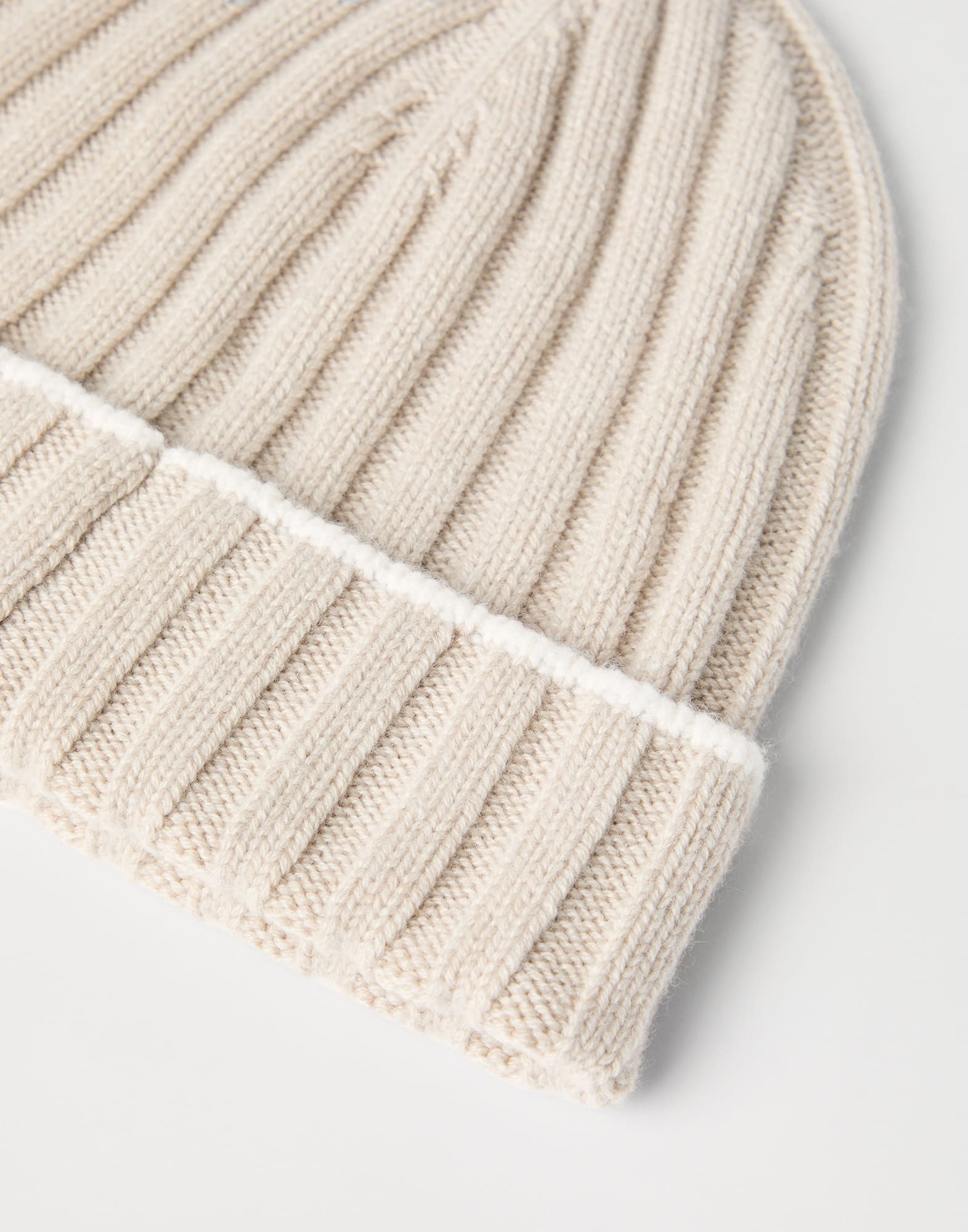 Cashmere rib knit beanie - 2