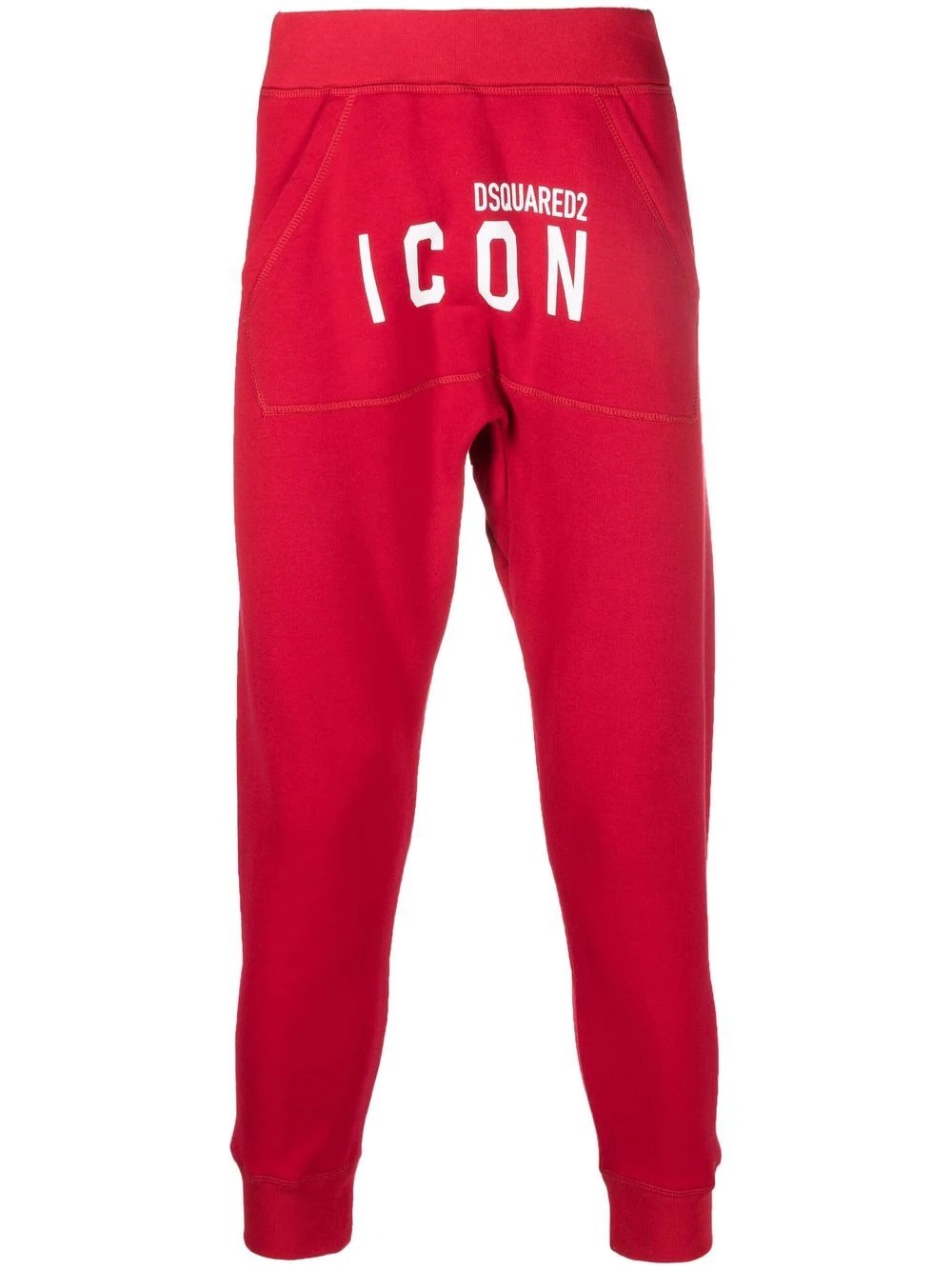 cropped Icon-print track pants - 1