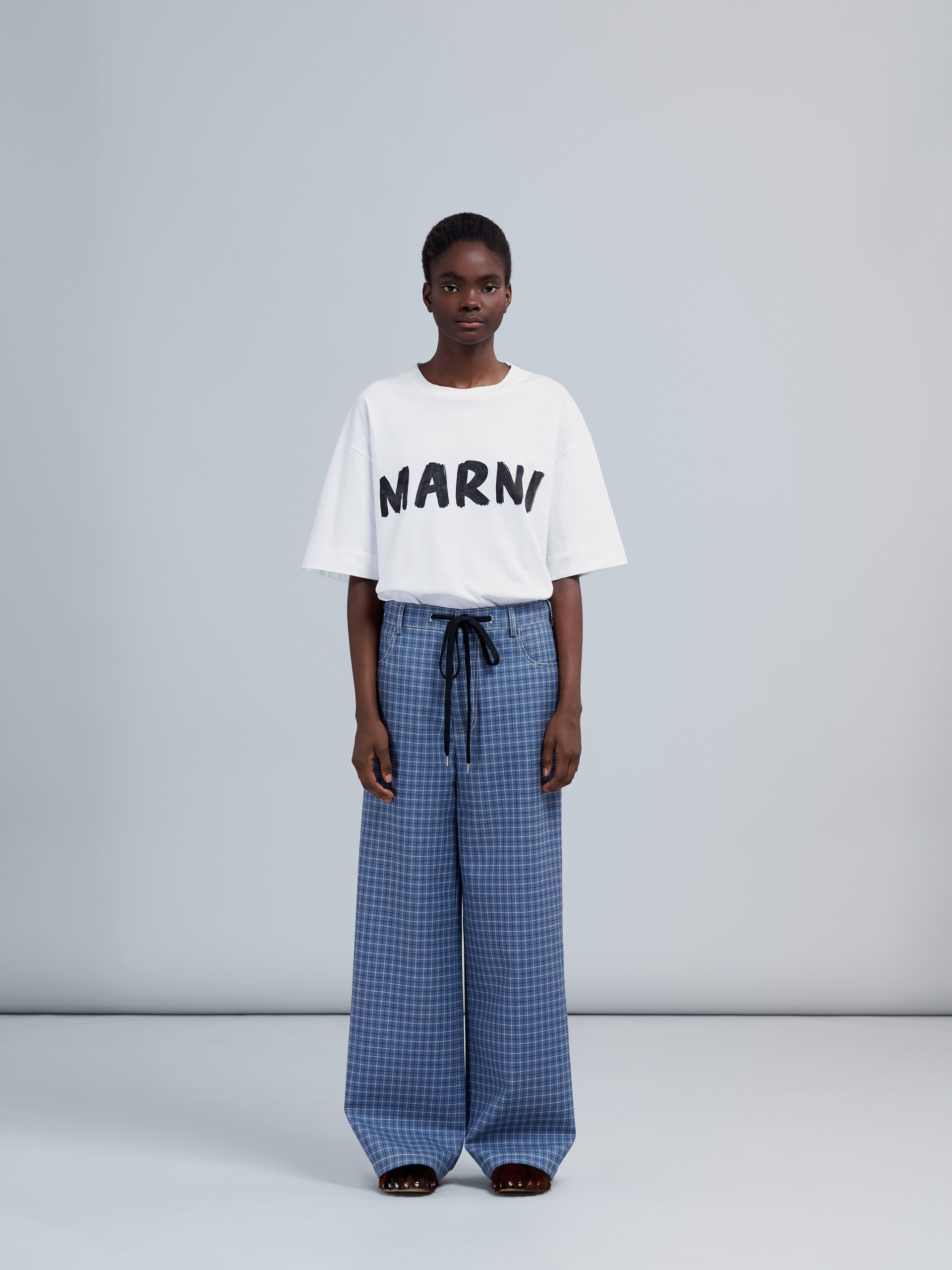 CHECK WOOL TROUSERS - 2