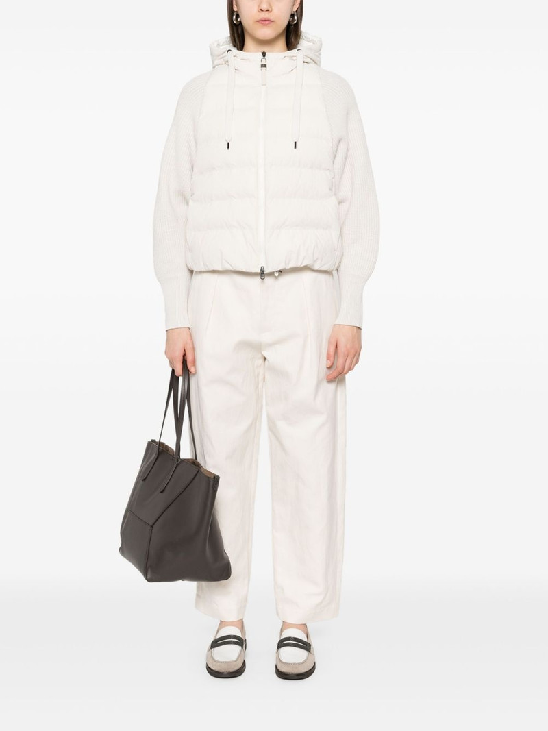 Brunello Cucinelli zip-up down jacket outlook
