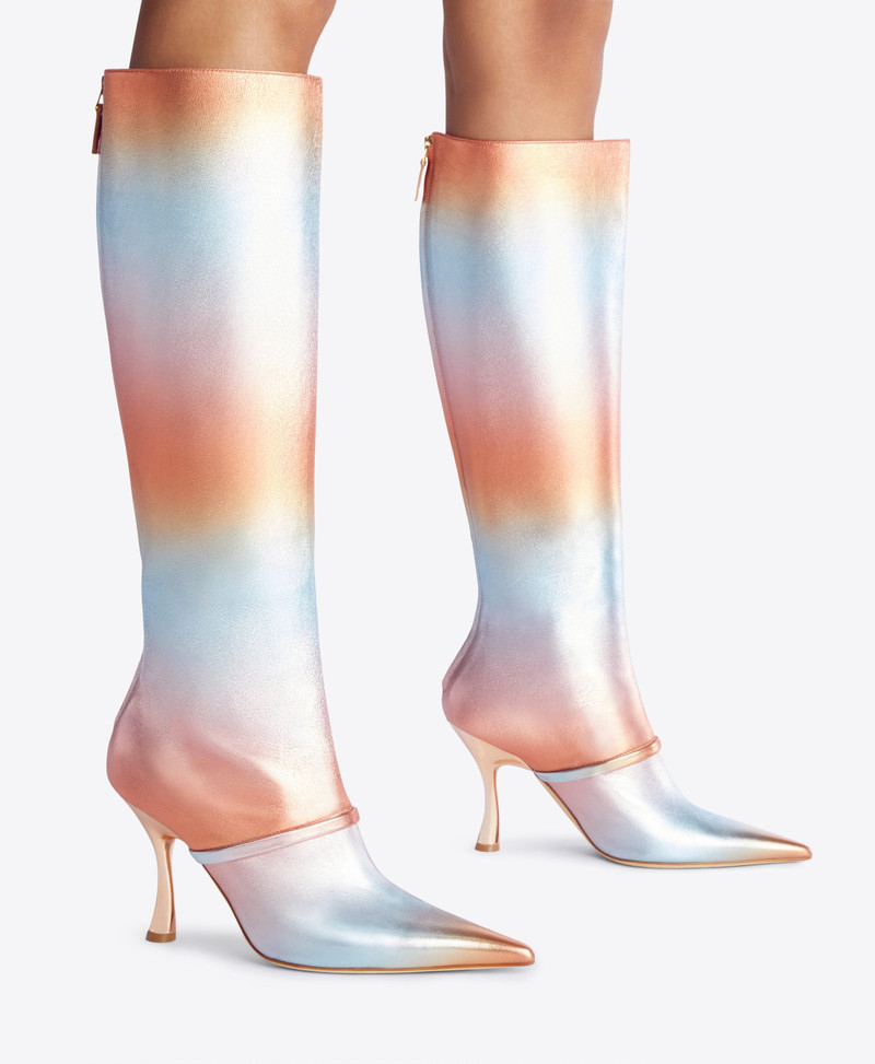 Markle 90 - Sunset Ombre Pointed Toe Tall Boots 5