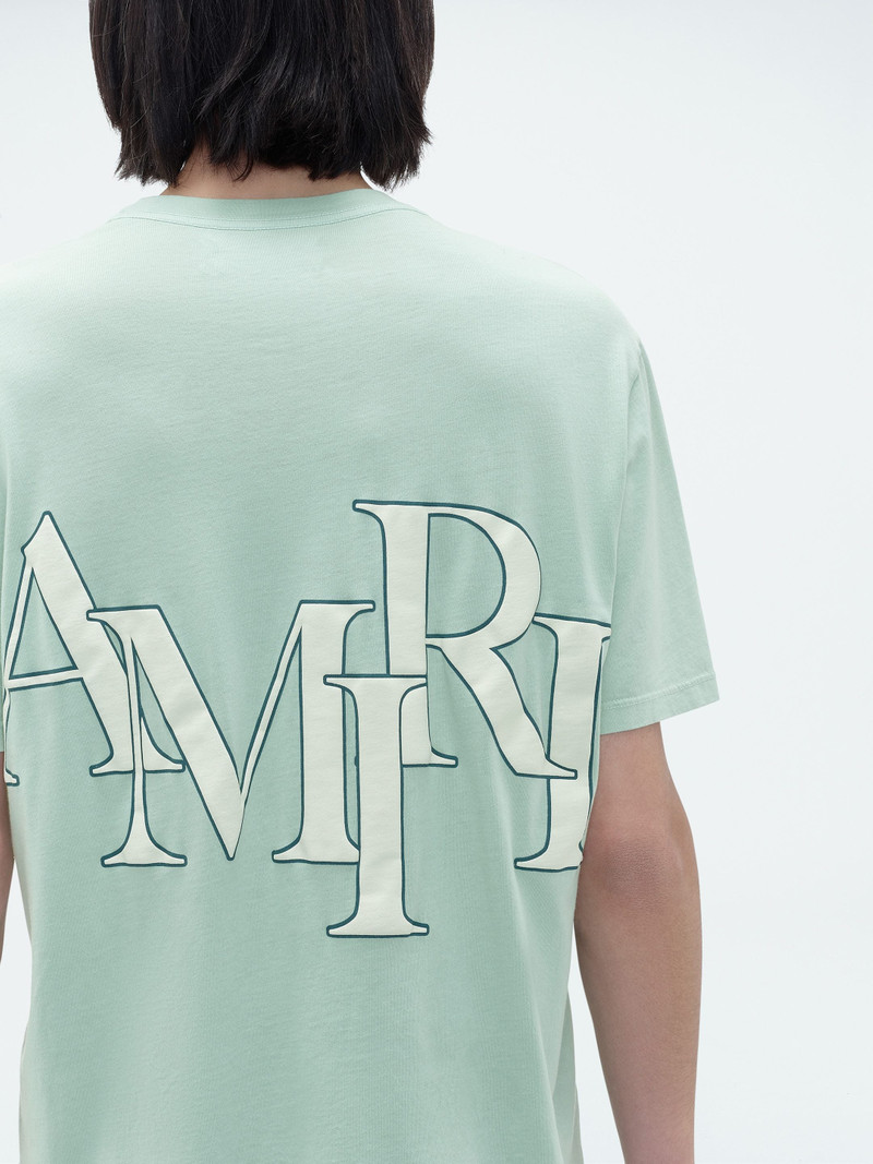 AMIRI STAGGERED LOGO TEE 6