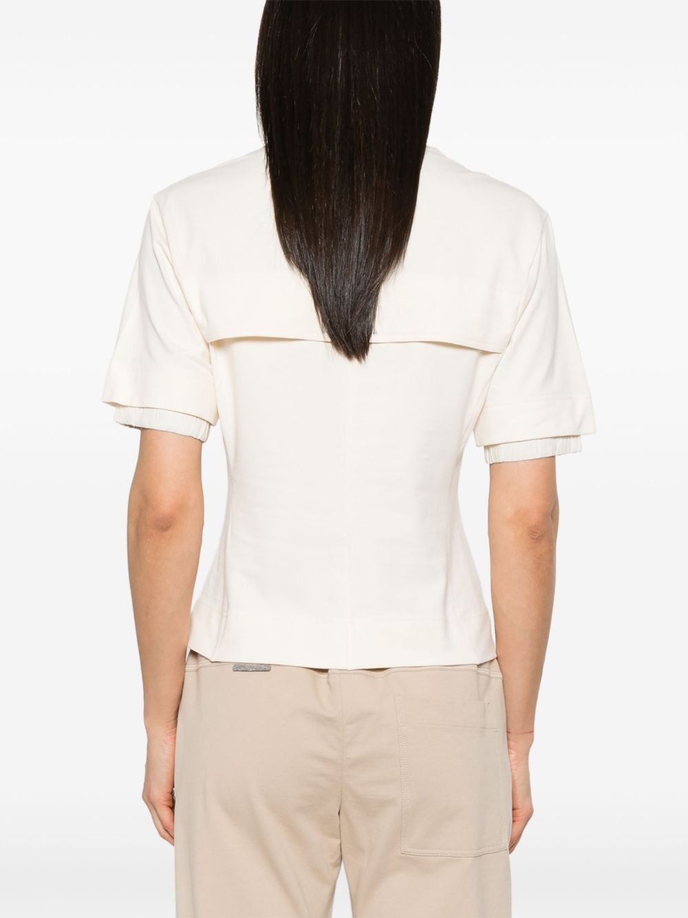 logo-patch cotton T-shirt - 4