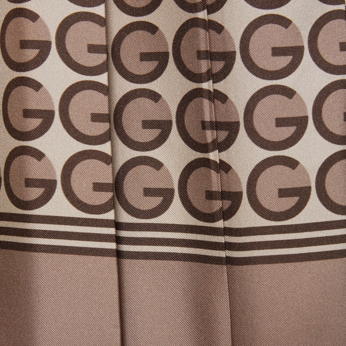 Round G print silk dress - 8
